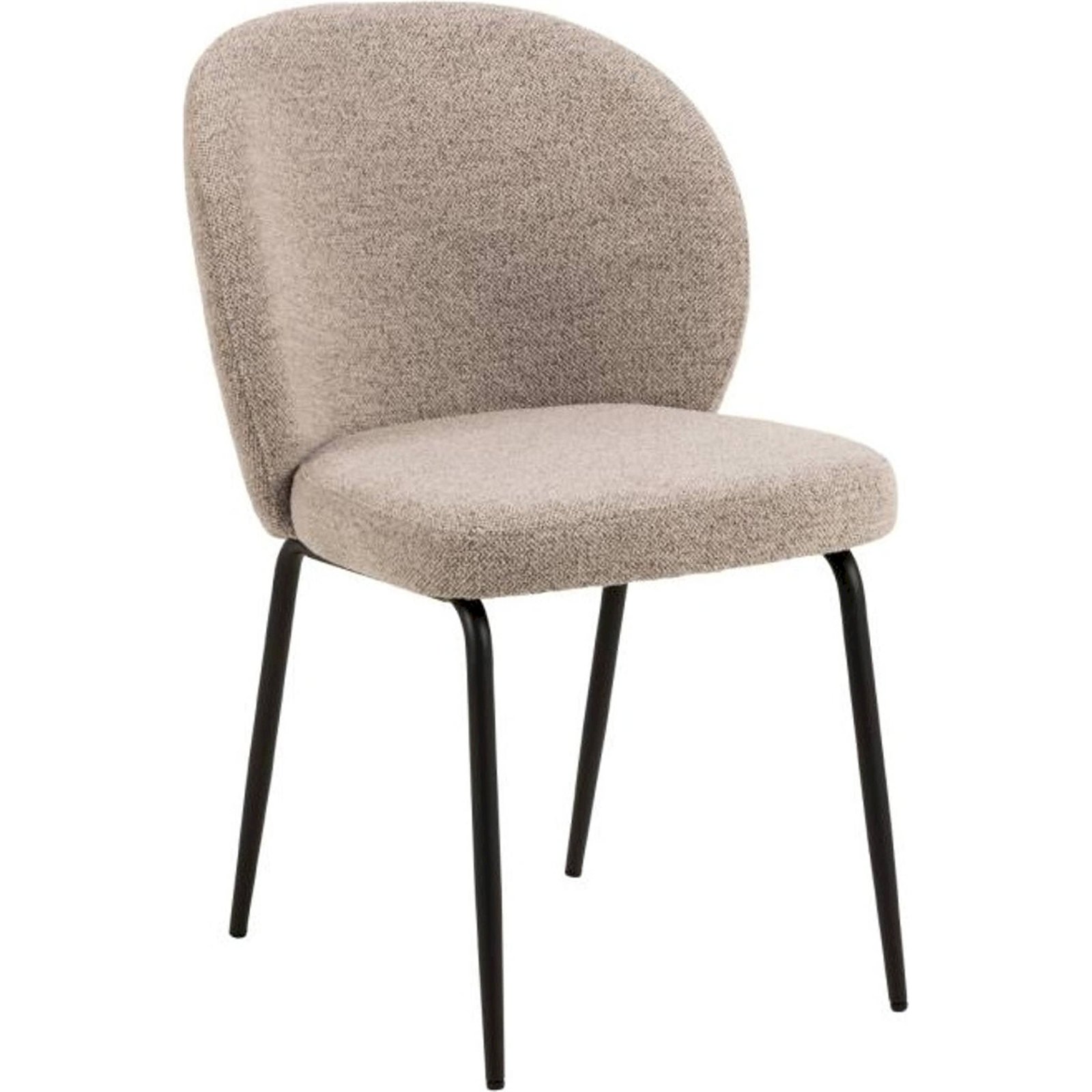 Chaise en tissu bouclé, Pieds métal, Collection CH, RECOLLECTION