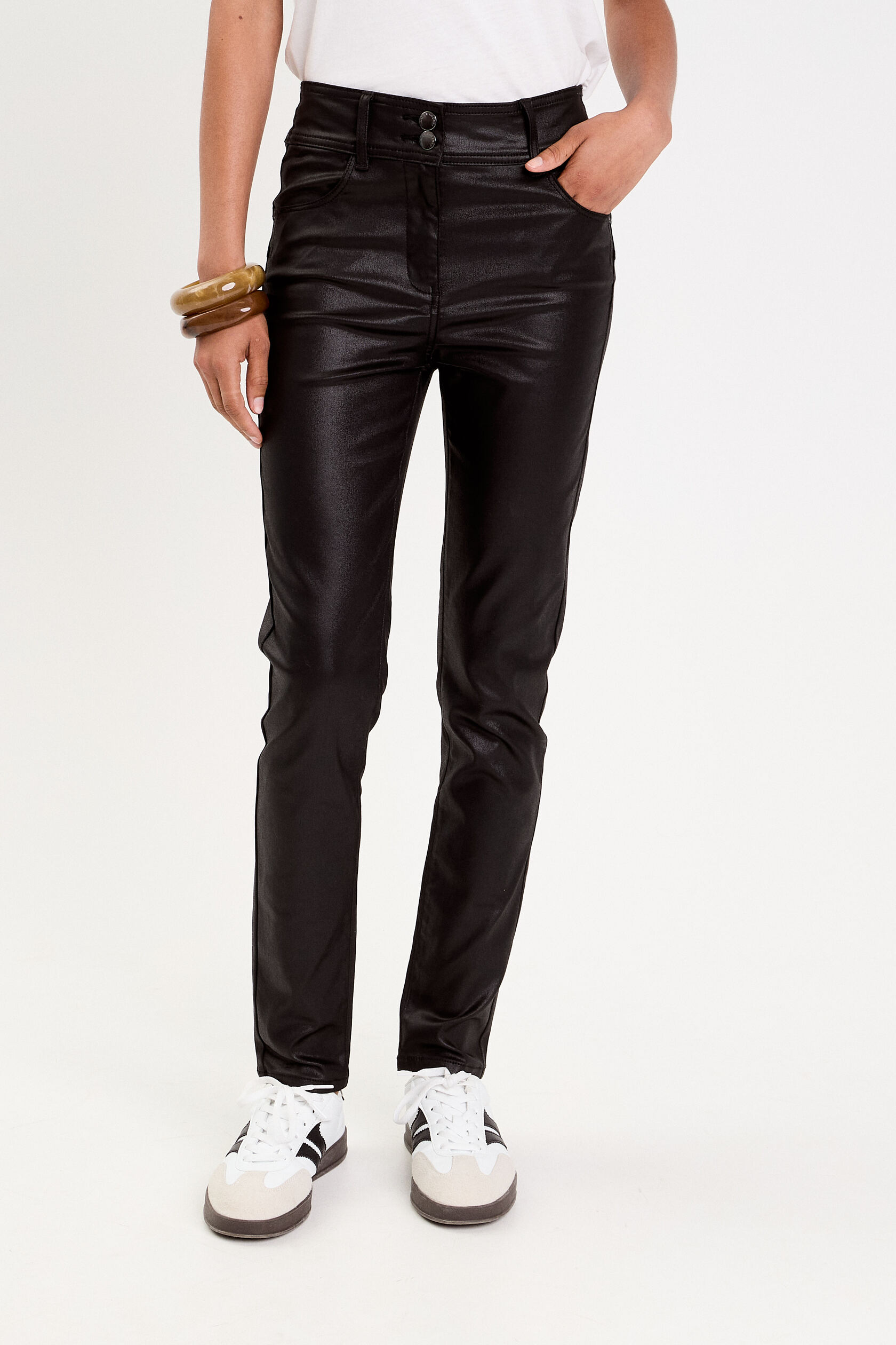 Pantalon enduit slim push-up, CACHE CACHE