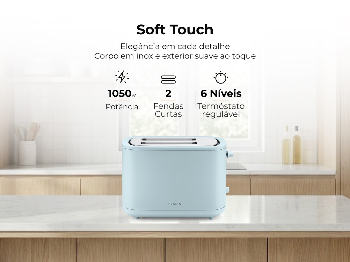 Torradeira Soft Touch 1050W 994FL, FLAMA, FLAMA