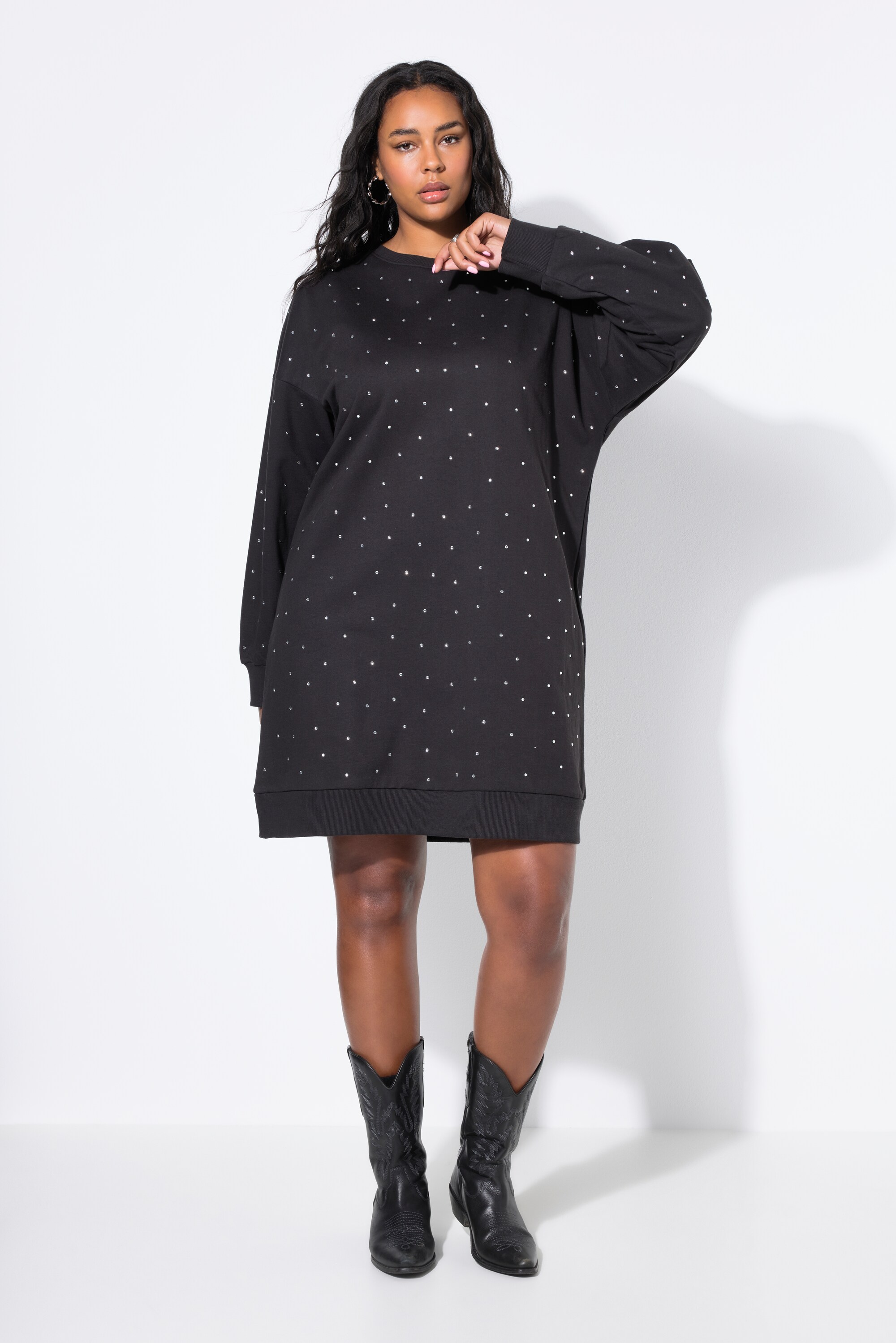 Robe en molleton oversize à strass, STUDIO UNTOLD