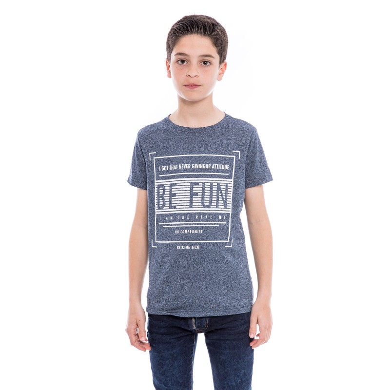 T-shirt Pur Coton Naranja, RITCHIE