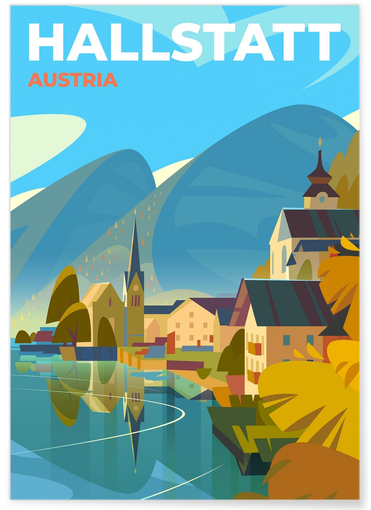 Affiche Autriche - Hallstatt, L'AFFICHERIE