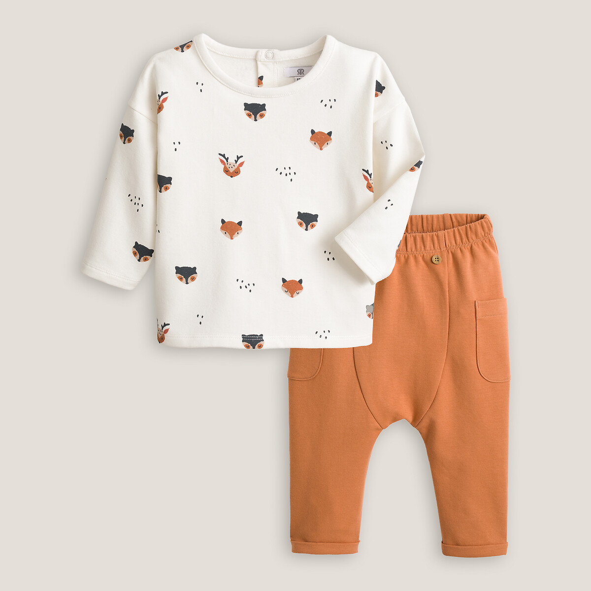 Cotton 2-Piece Outfit, 1 Month-3 Years