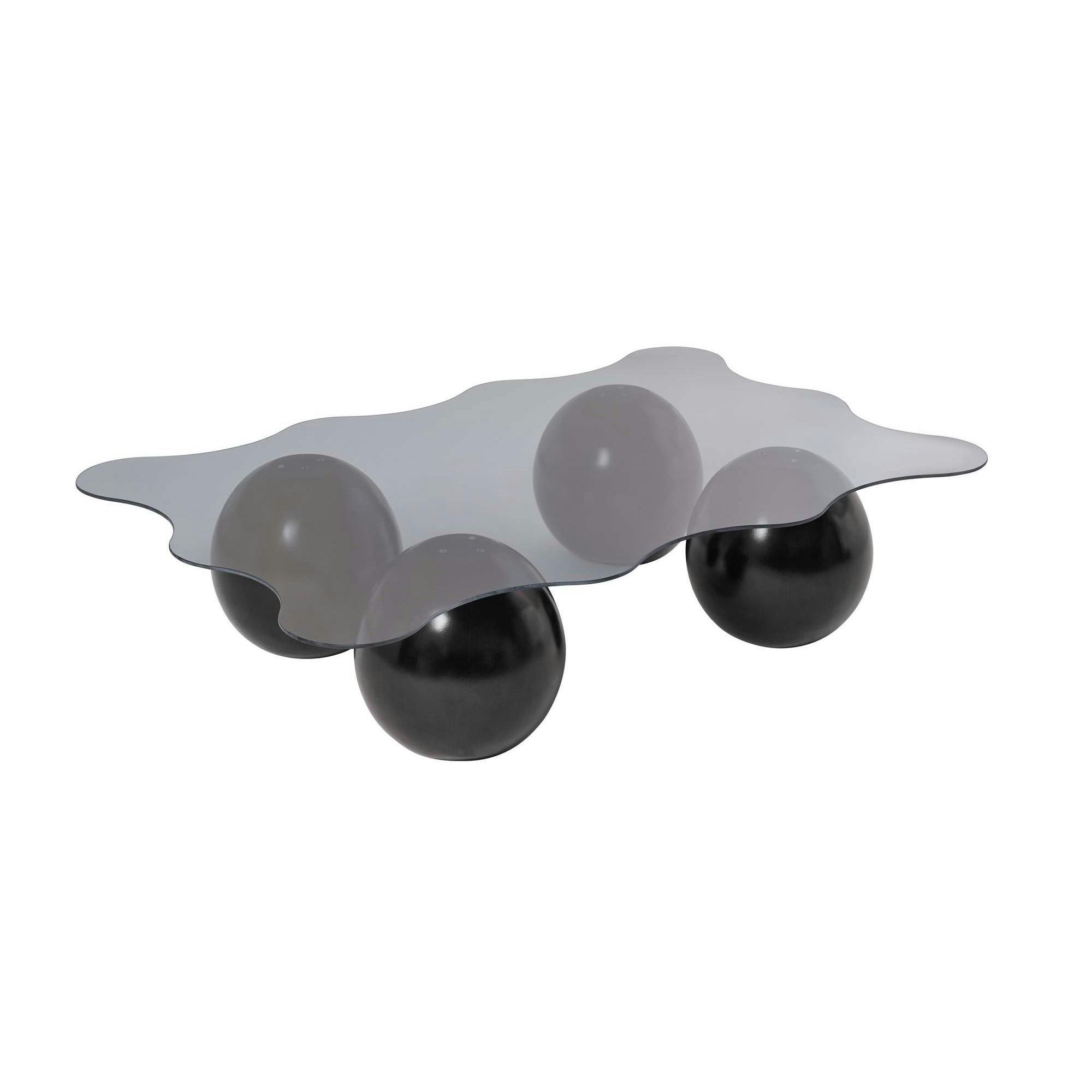 Table basse en verre forme ondulée KOCHI, PIER IMPORT