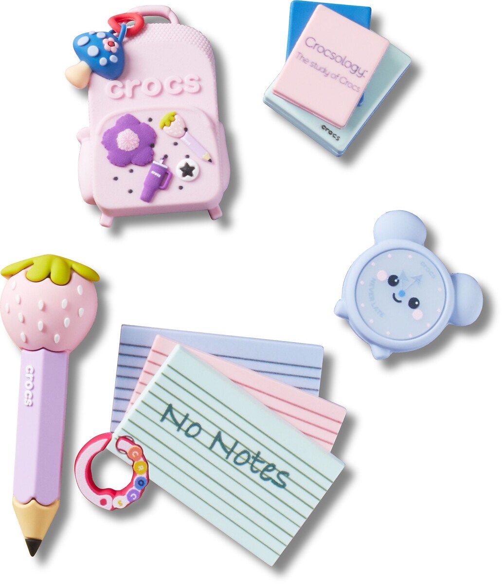 Crocs Set de 5 Jibbitz Girly Back to School