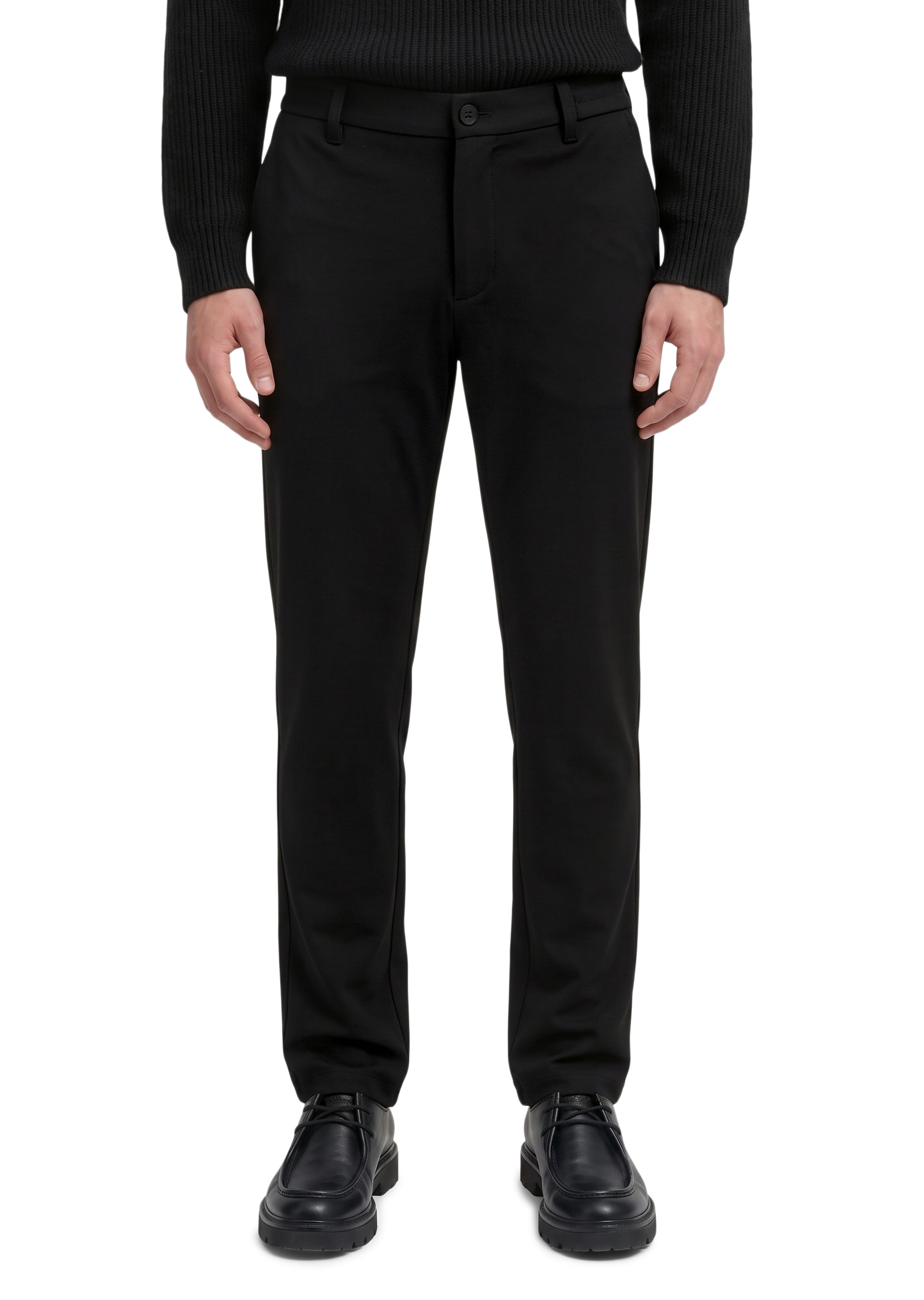 Pantalon modèle Morot Jogger fuselé en jersey interlock doux, MARC O'POLO