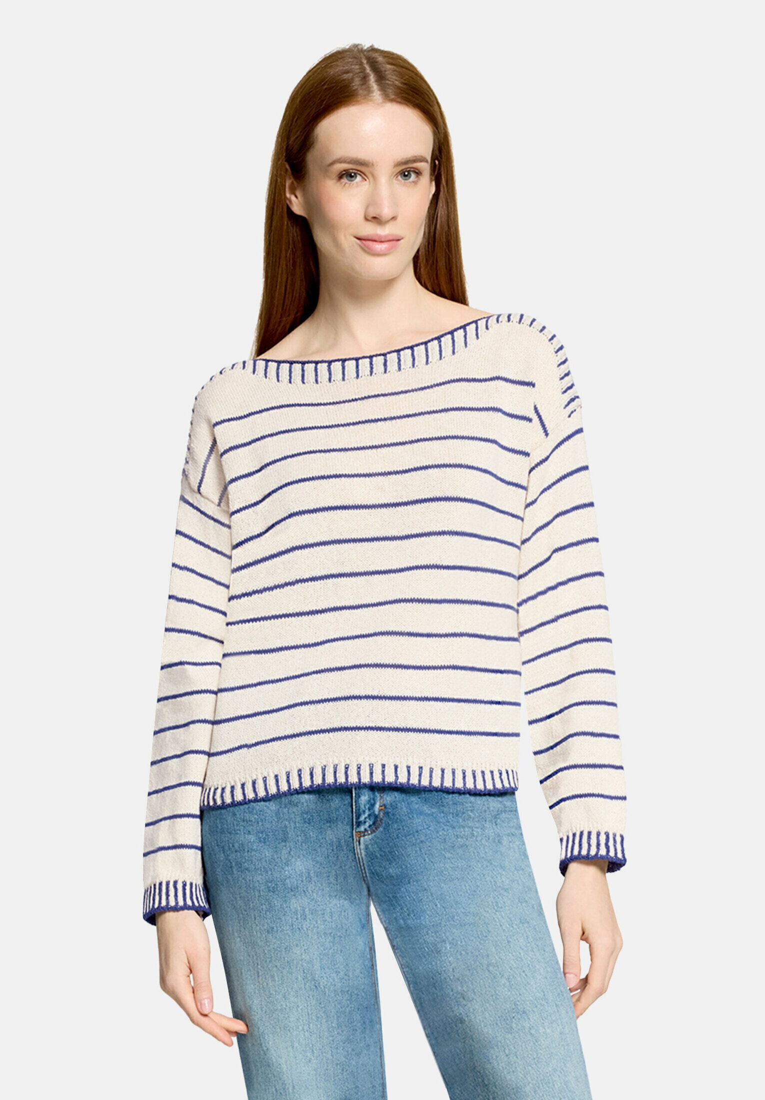 Pull-over en maille à encolure bateau, CARTOON