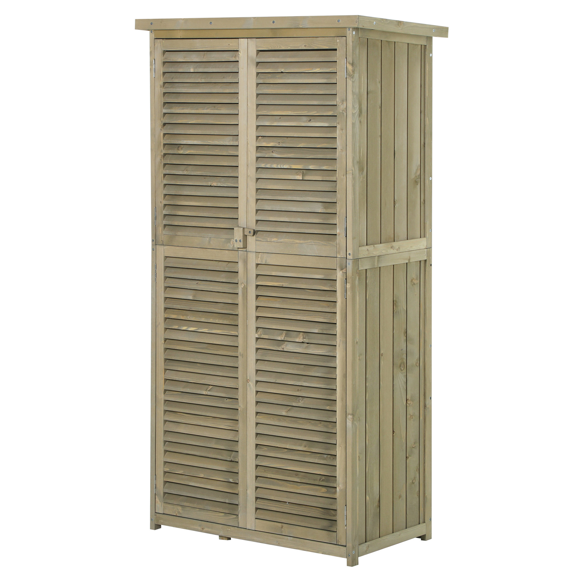 Abri de jardin Bois Sable, Vert, OUTSUNNY