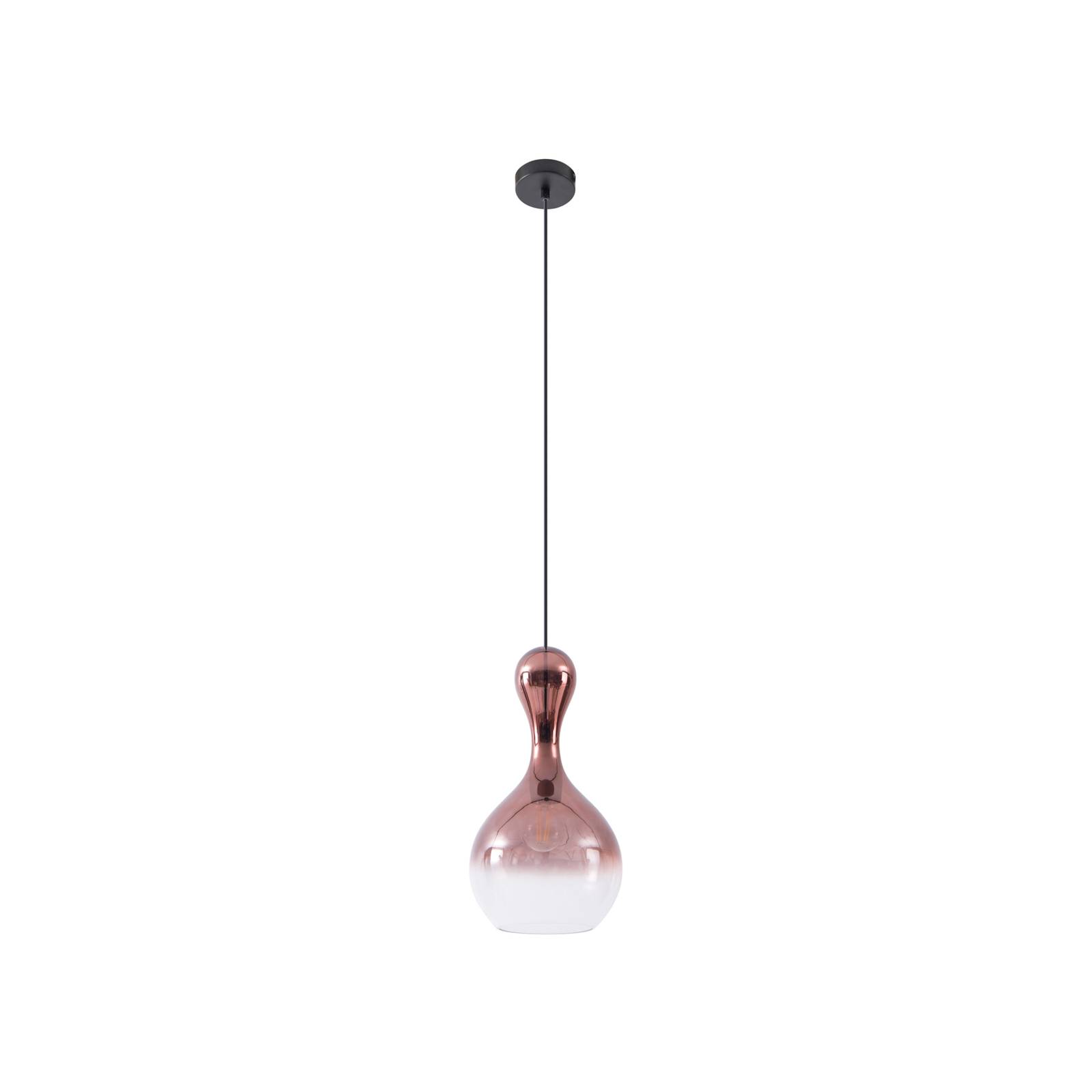 Suspension moderne en verre de cuivre luxueuse