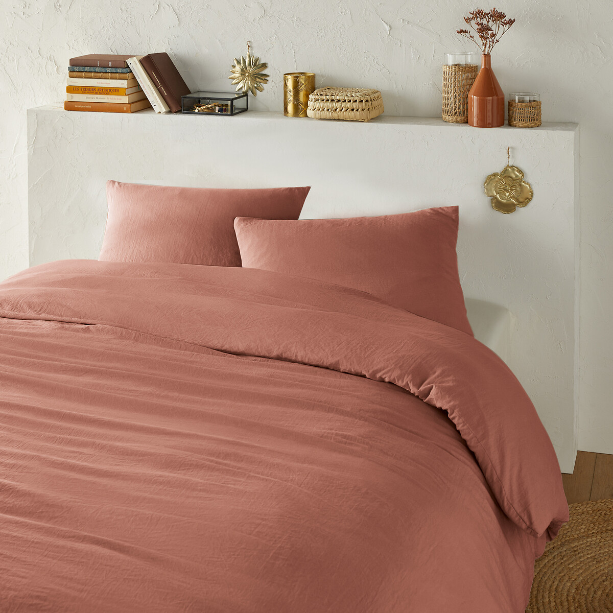 Washed Recycled Polyester Microfibre Bed Set, LA REDOUTE INTERIEURS