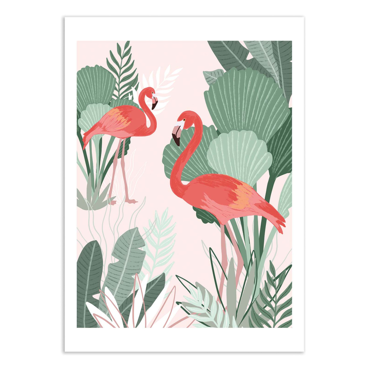 Affiche d'art - Flamingo Dreams - Goed Blauw, WALL EDITIONS