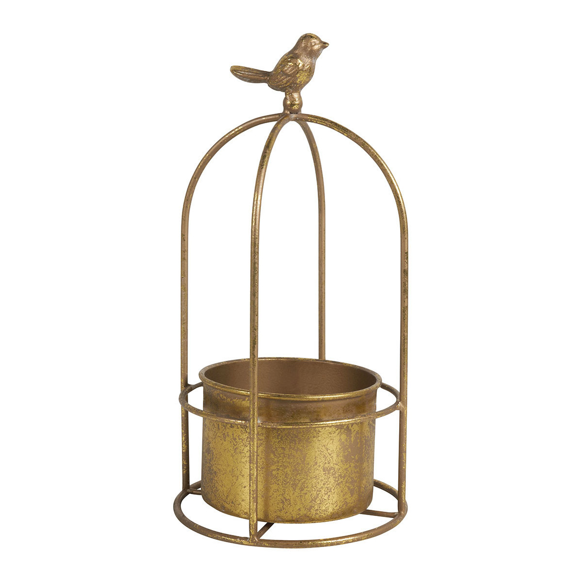 Cache-pot Cage à oiseau en métal metal 18 x 34 cm, MATHILDE M