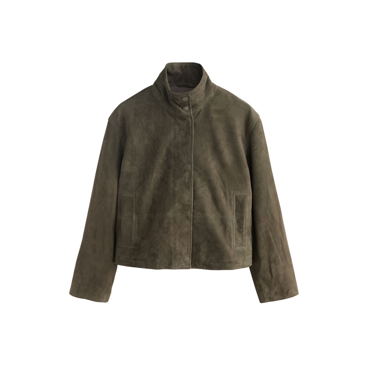 Veste en daim véritable à col cheminée, NEXT