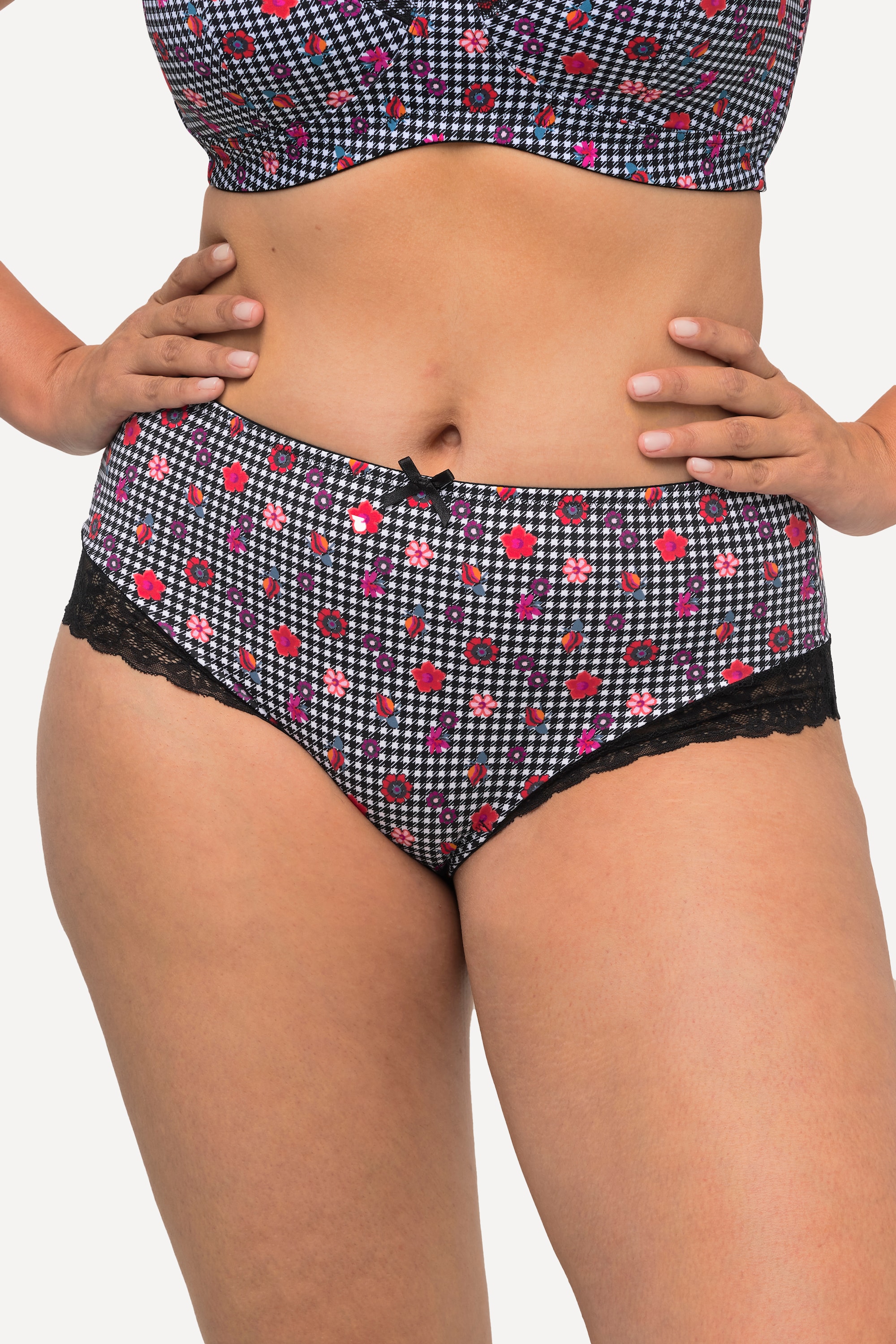 Culotte midi avec motif pied-de-poule, ULLA POPKEN