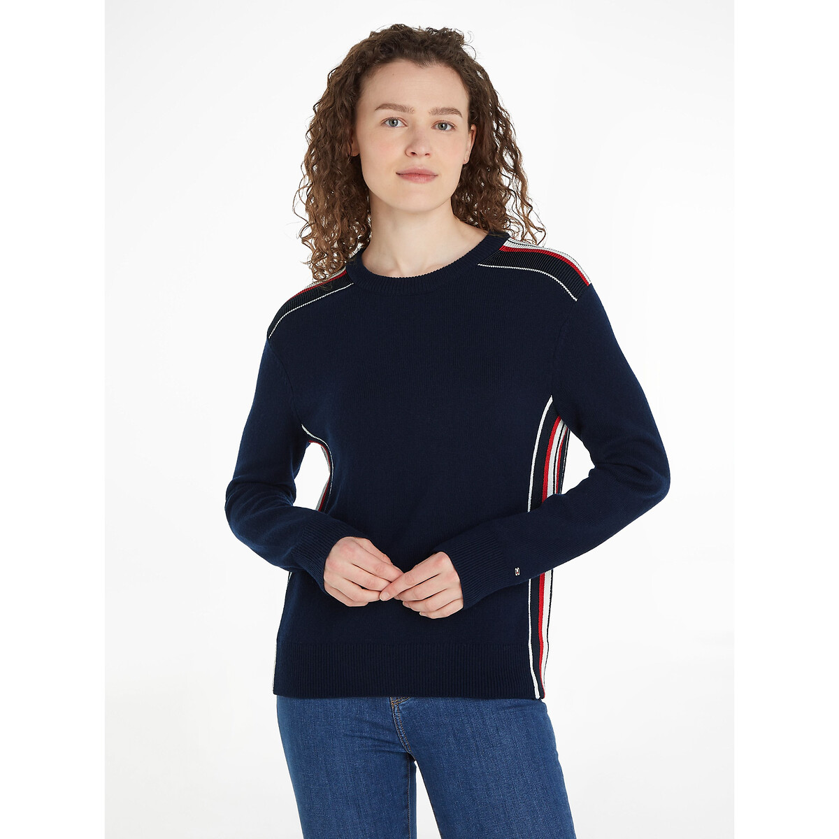 Tommy hilfiger crew neck jumper deals womens