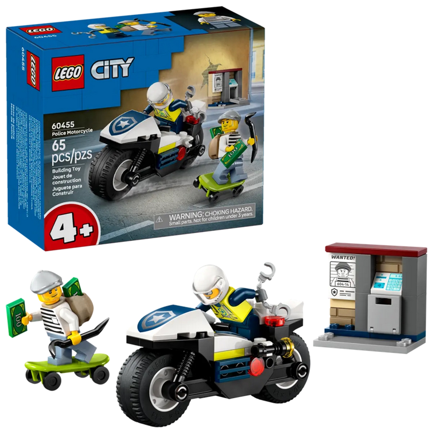 La course-poursuite en moto de police, LEGO