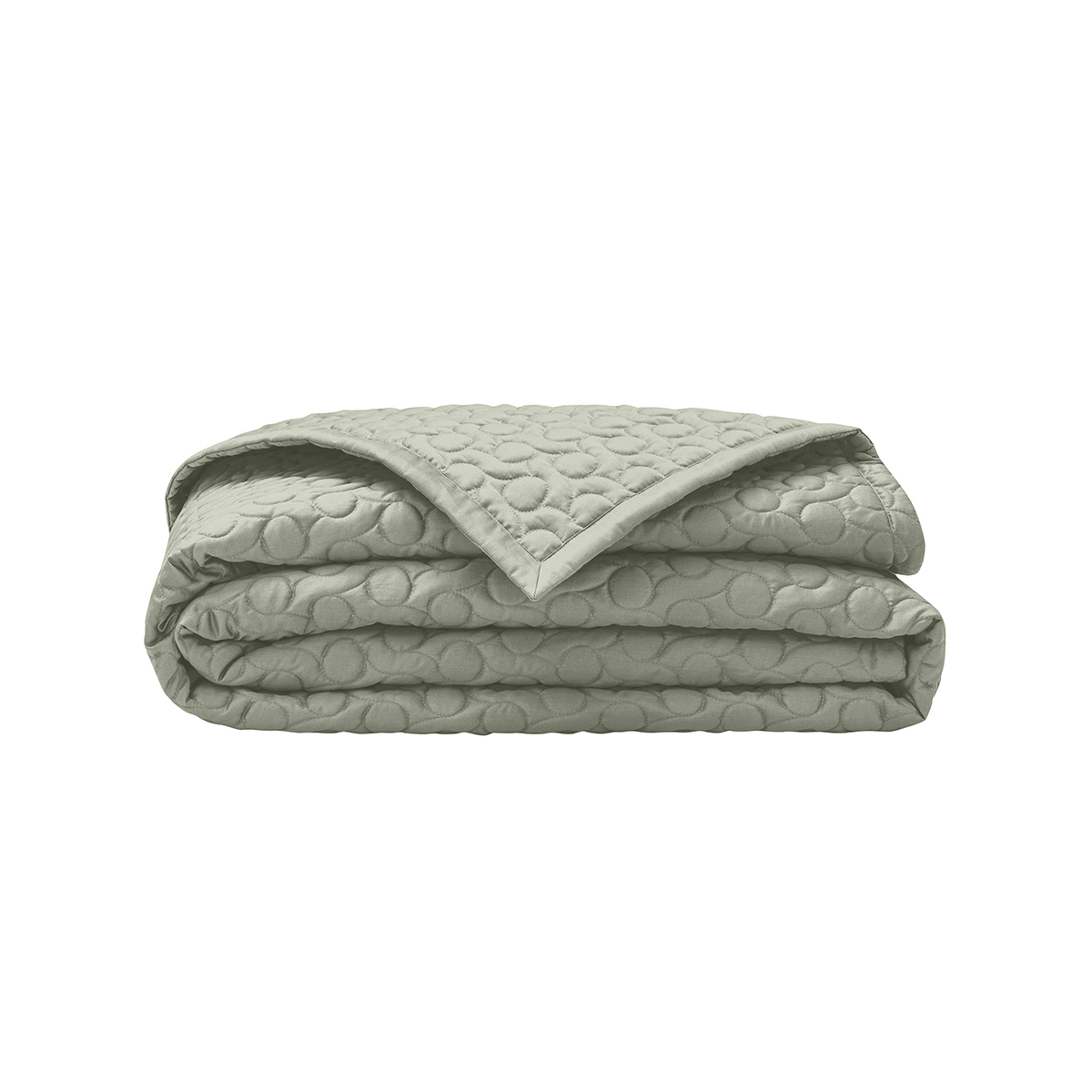 Couvre-lit matelassé uni en satin de coton bio, POESIE, ALEXANDRE TURPAULT