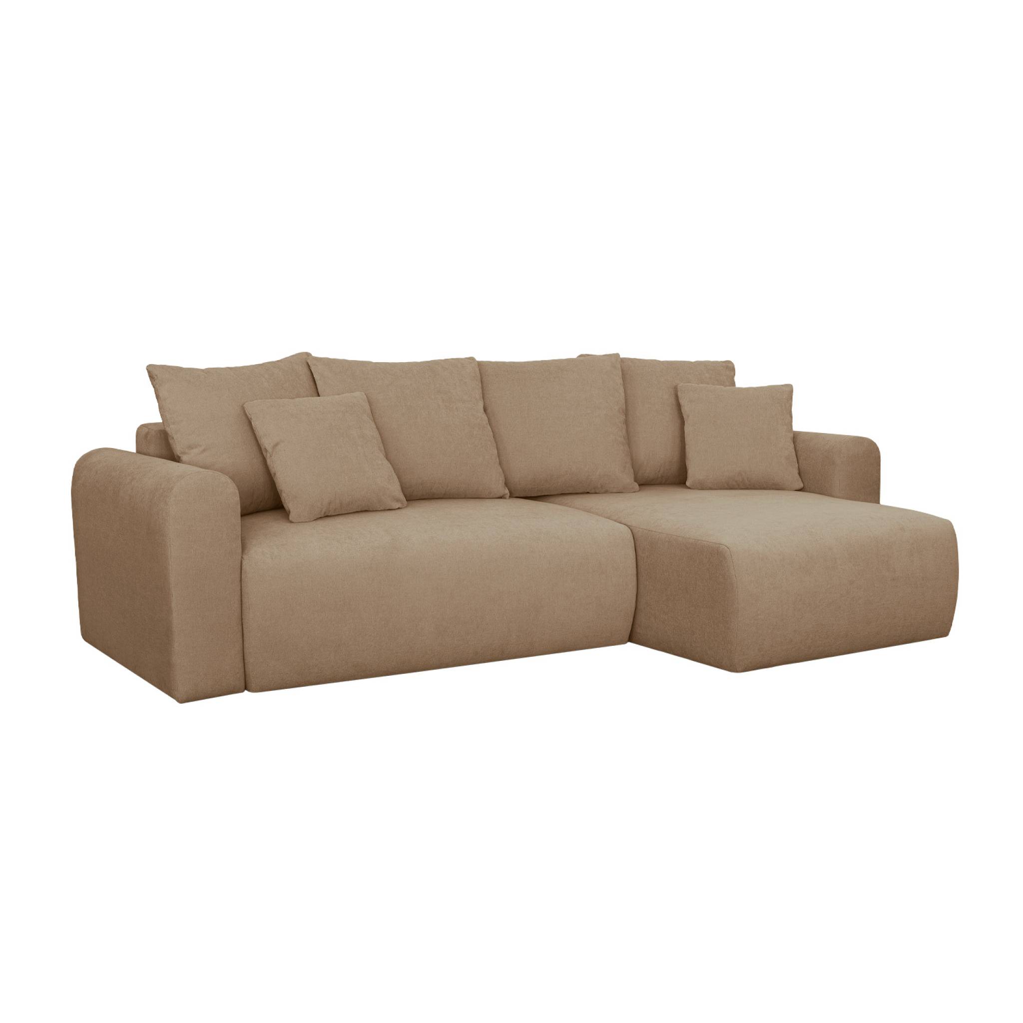 Canapé d'angle convertible réversible 3 places tissu chenille avec coffre ALMO, SWEEEK