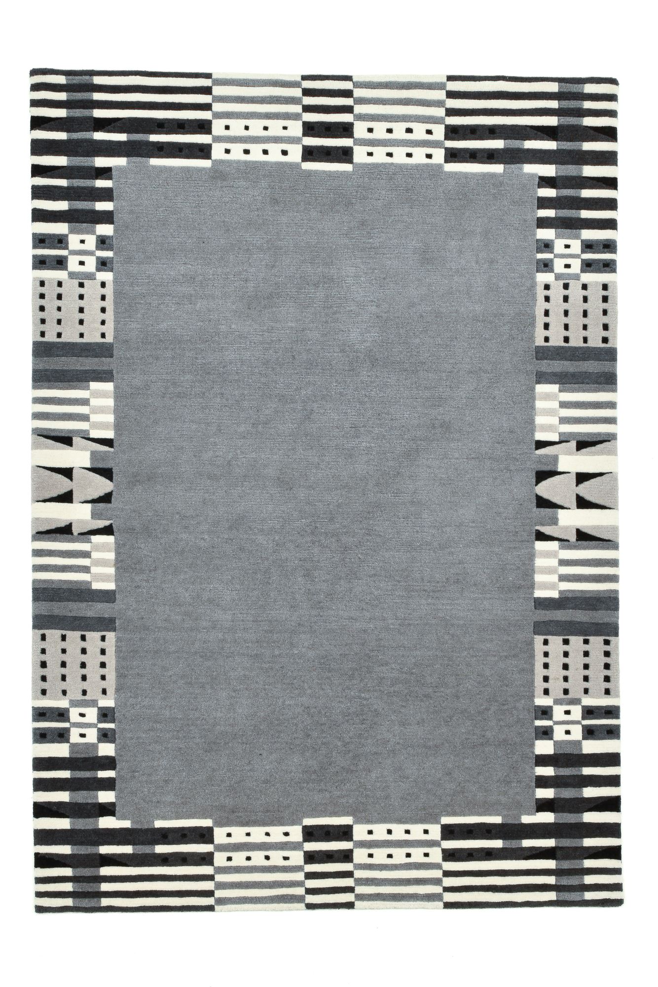 Tapis salon Baktapur noué main en laine, THEKO