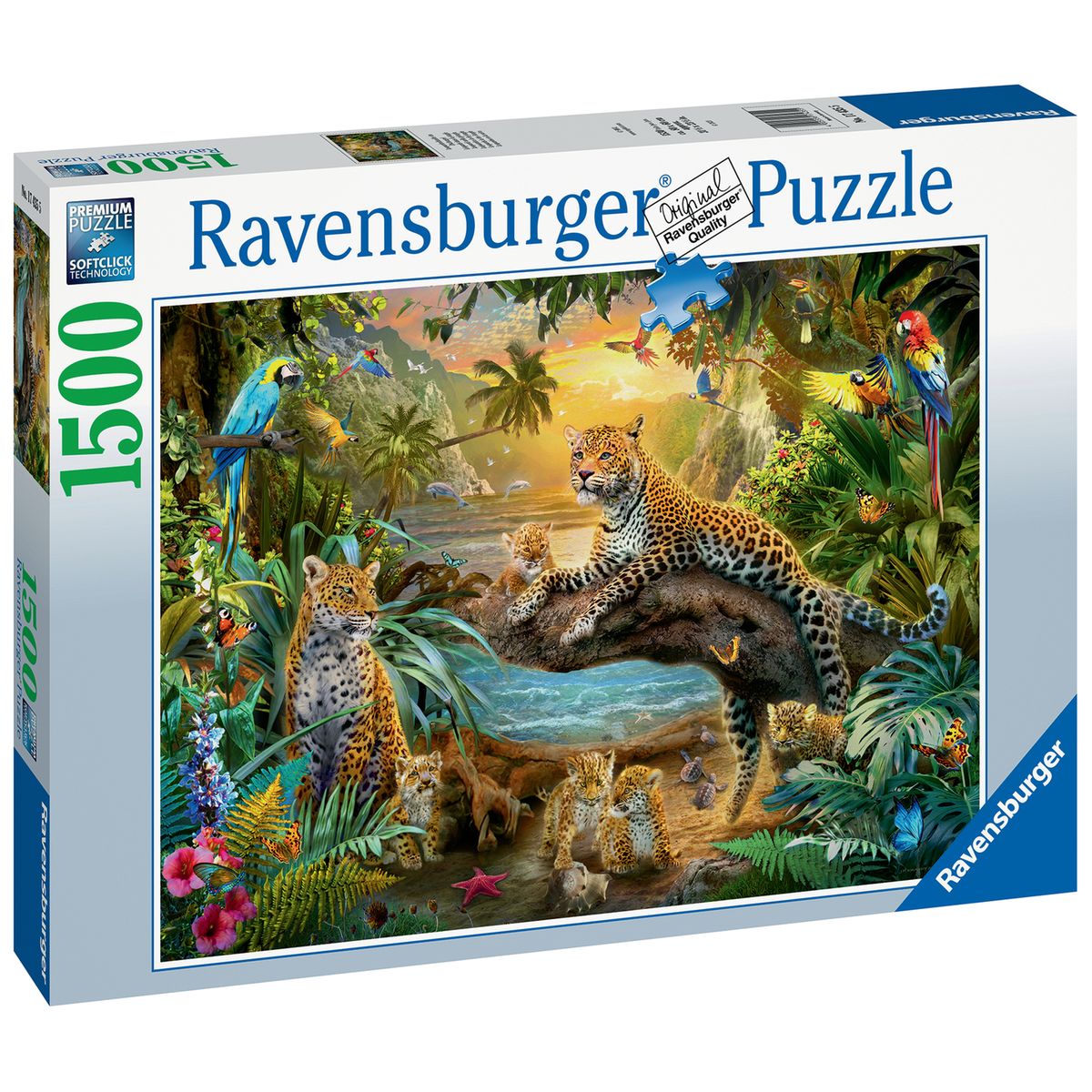 Puzzle 1500 pièces - Ravensburger - Léopards dans la jungle
