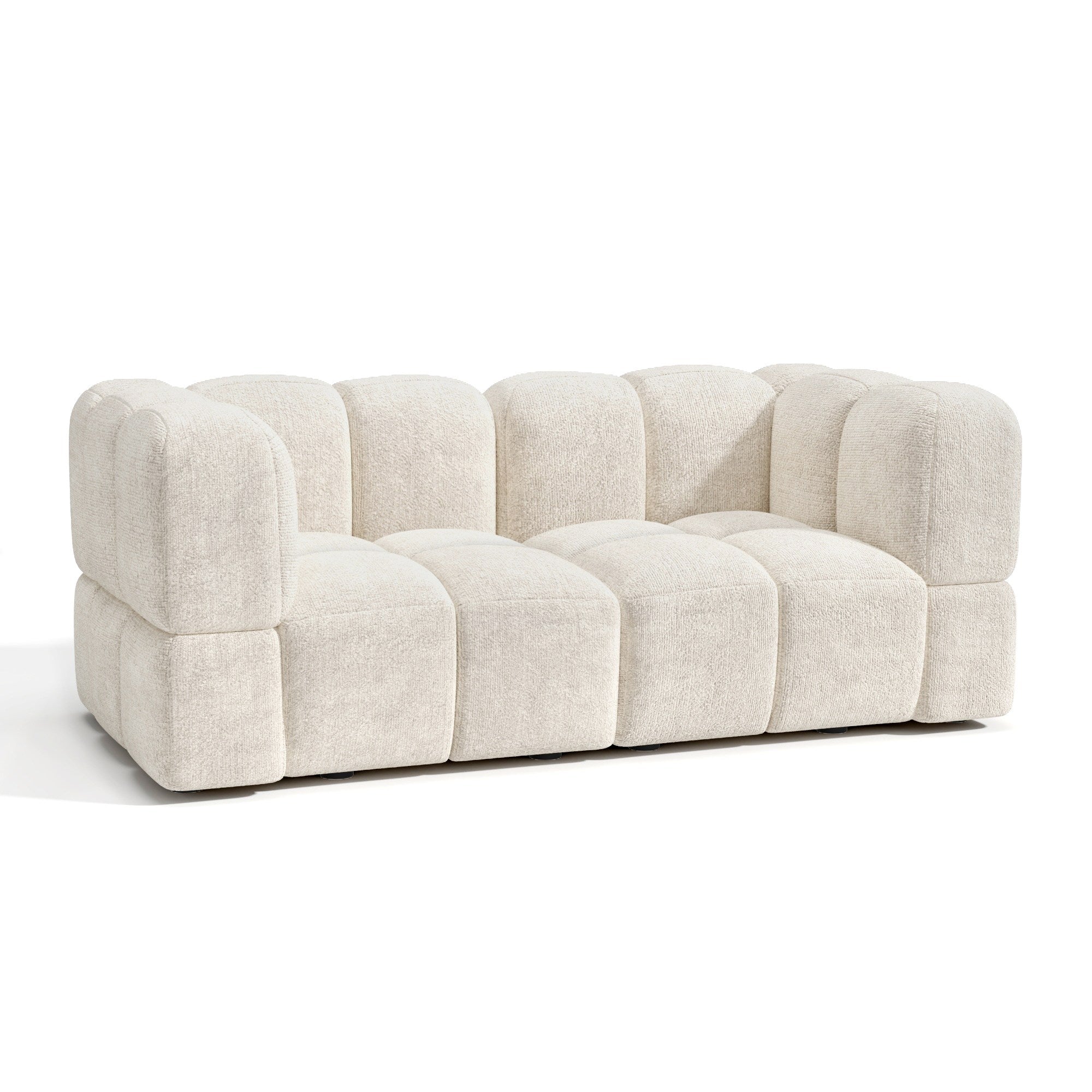 Canapé modulable 3 places en velours texturé NUBI, SIA HOME