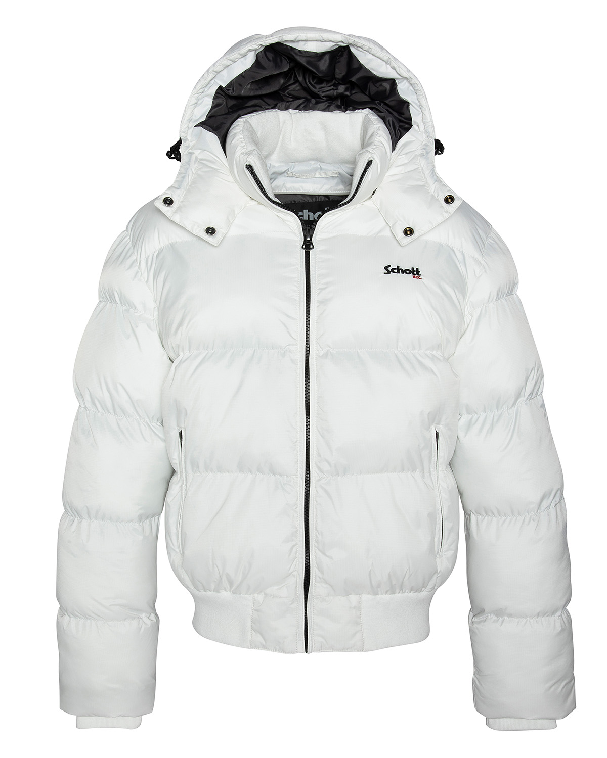 Doudoune à capuche, coupe boxy, SCHOTT