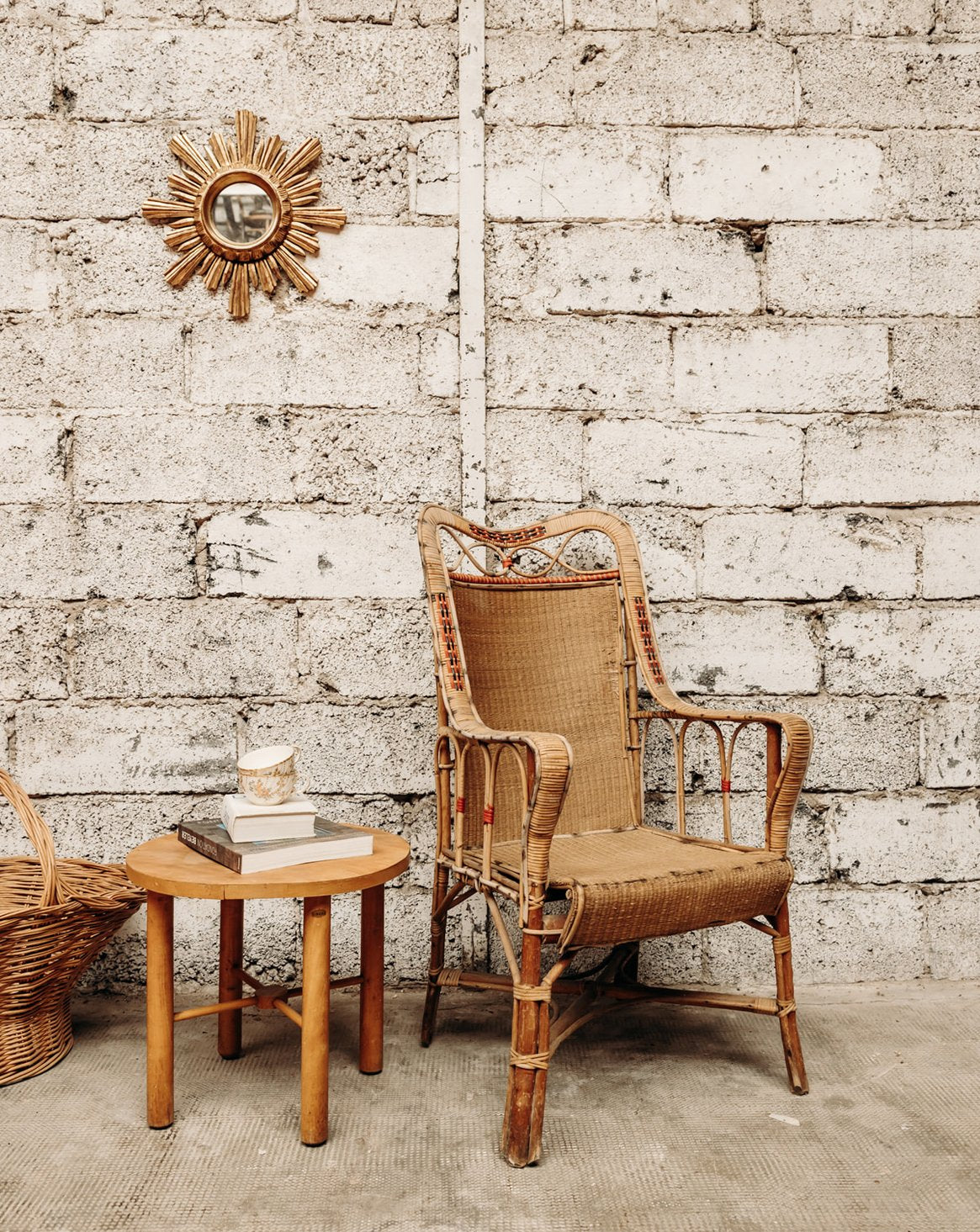 Grand fauteuil en rotin Martin N°52 - Bon état, DEBONGOUT