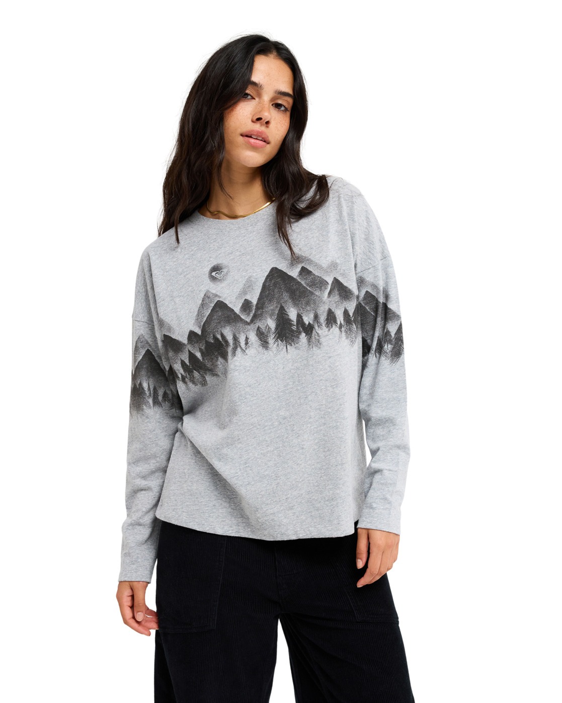 T-Shirt, manches longues, col rond, ., ROXY