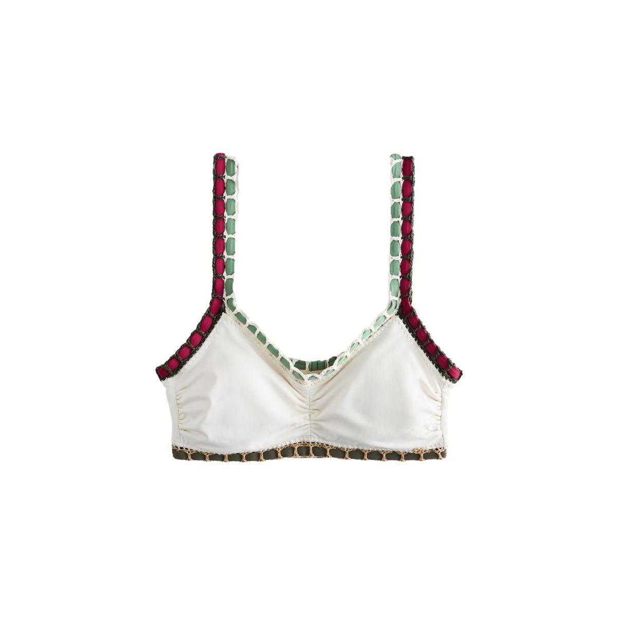 Haut de bikini crop à bordures contrastées, NEXT