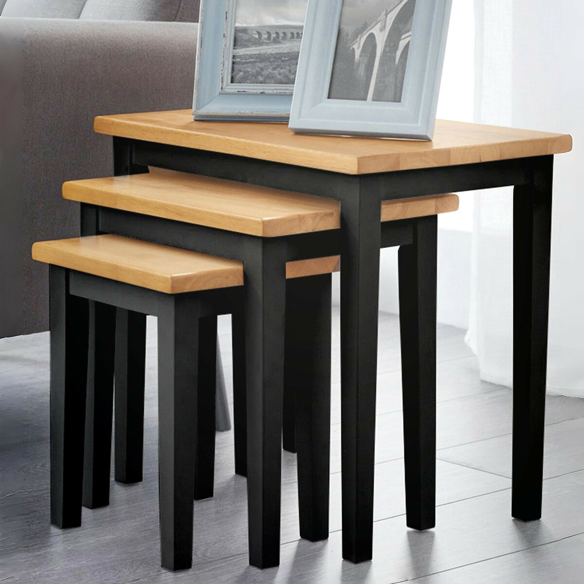 Calia Wood Nesting Side Tables (Set of 3), SO'HOME