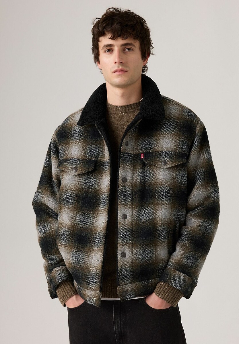 Checked Jacket with Sherpa Collar, LEVI'S