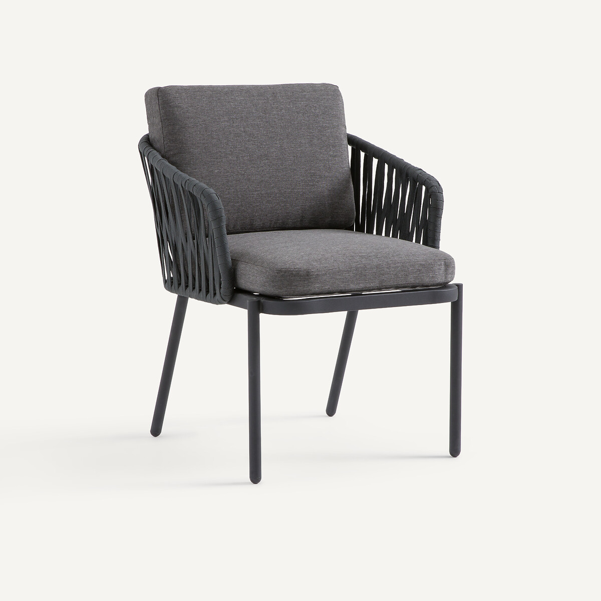 Fauteuil de table en sangles tressées, LEANDRA, AM.PM