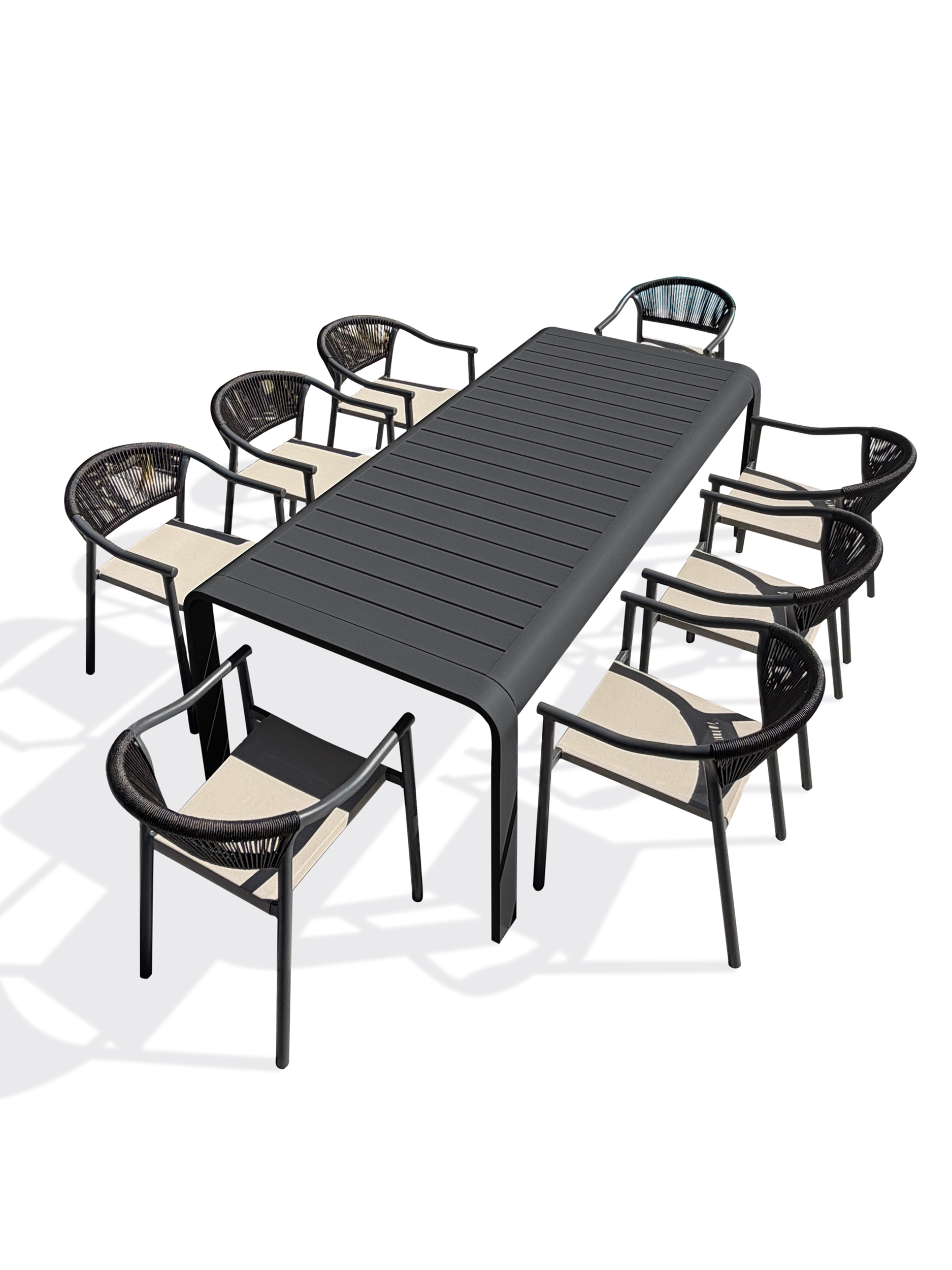 Ensemble repas de jardin en aluminium HANOI, DCB GARDEN