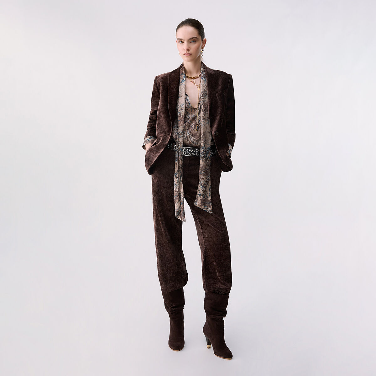 Pantalon droit en velours, LIU JO