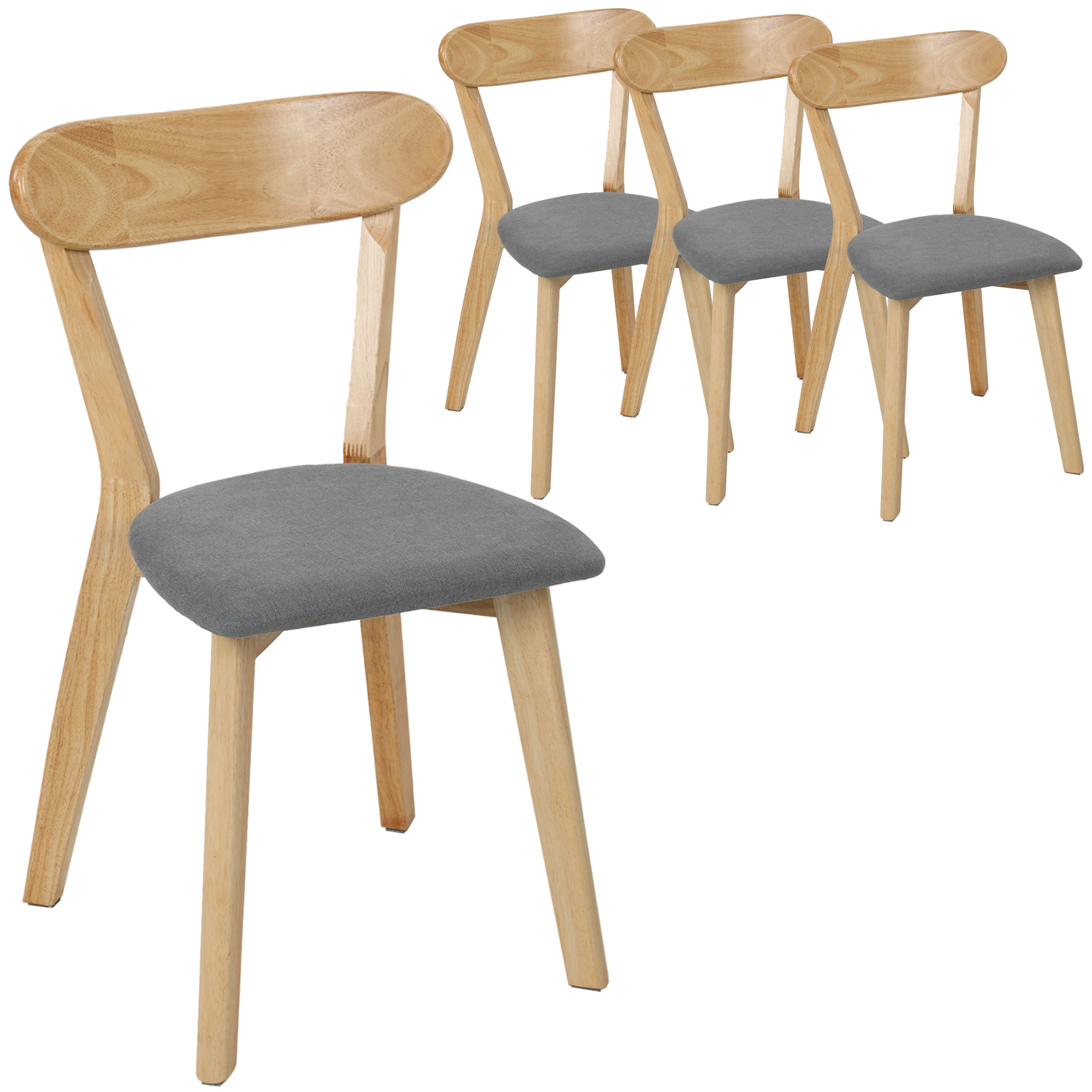 Chaise de salle à manger Tissu effet lin (100, HOMCOM