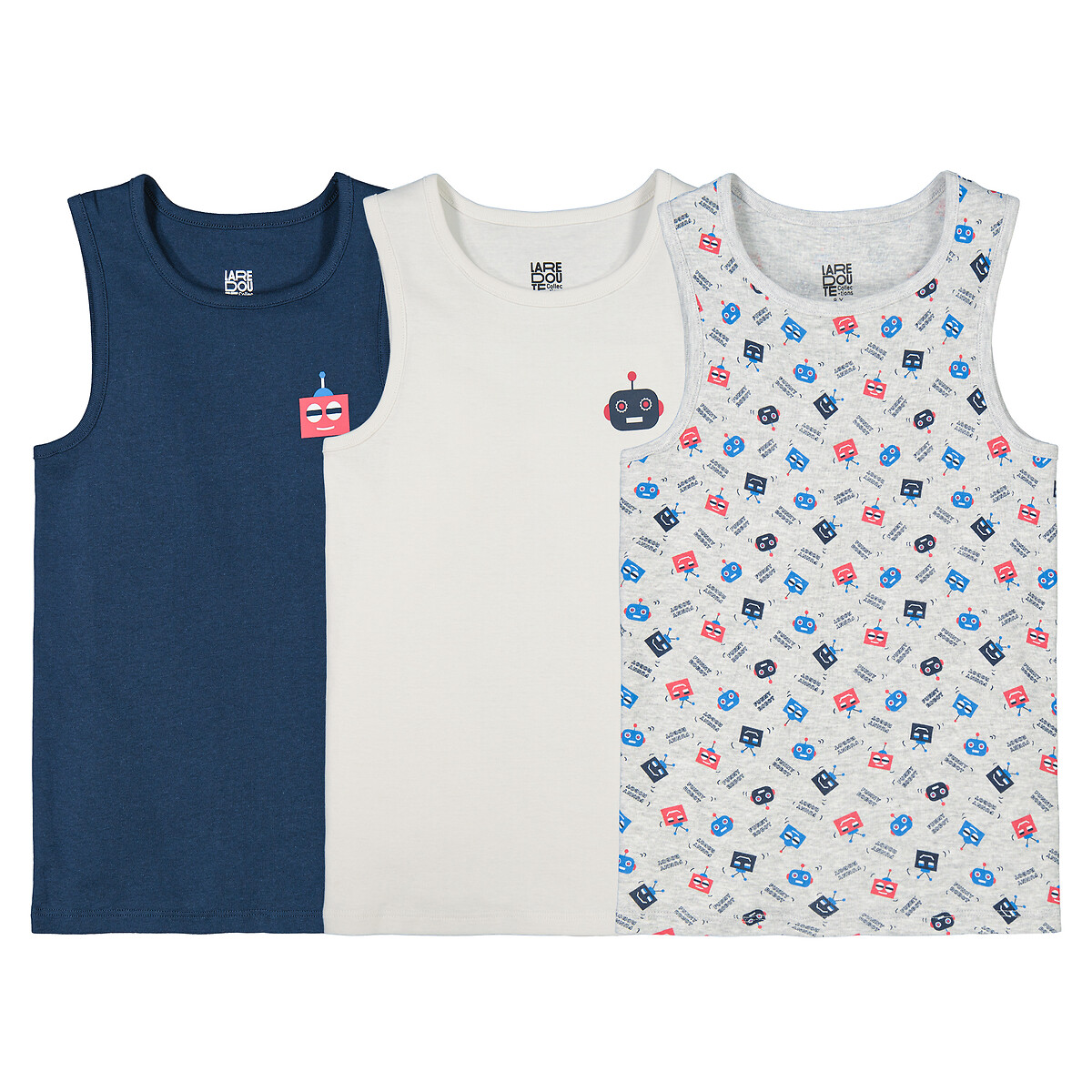 Pack of 3 Vest Tops in Cotton