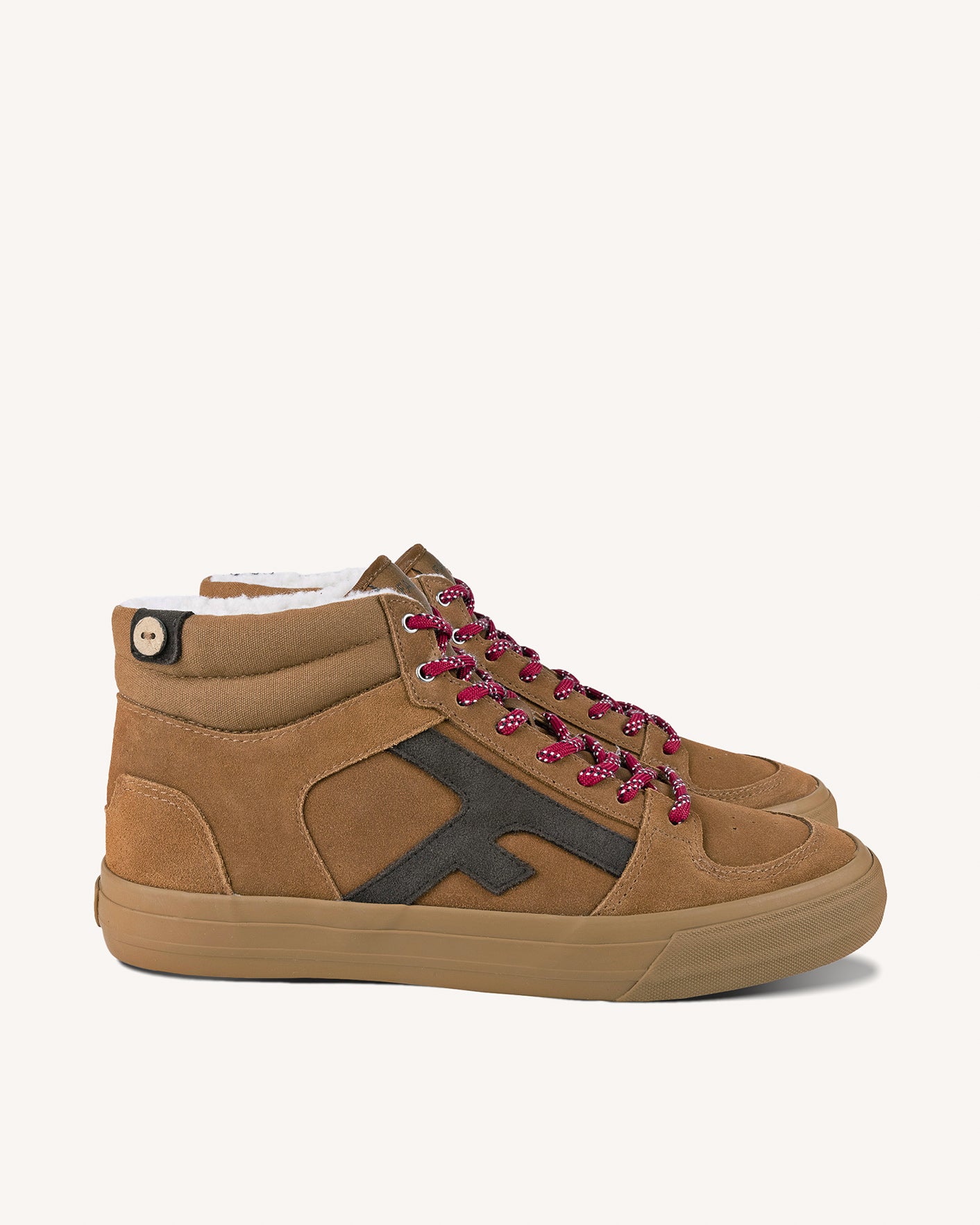 Baskets cuir suede WALNUT MID, FAGUO
