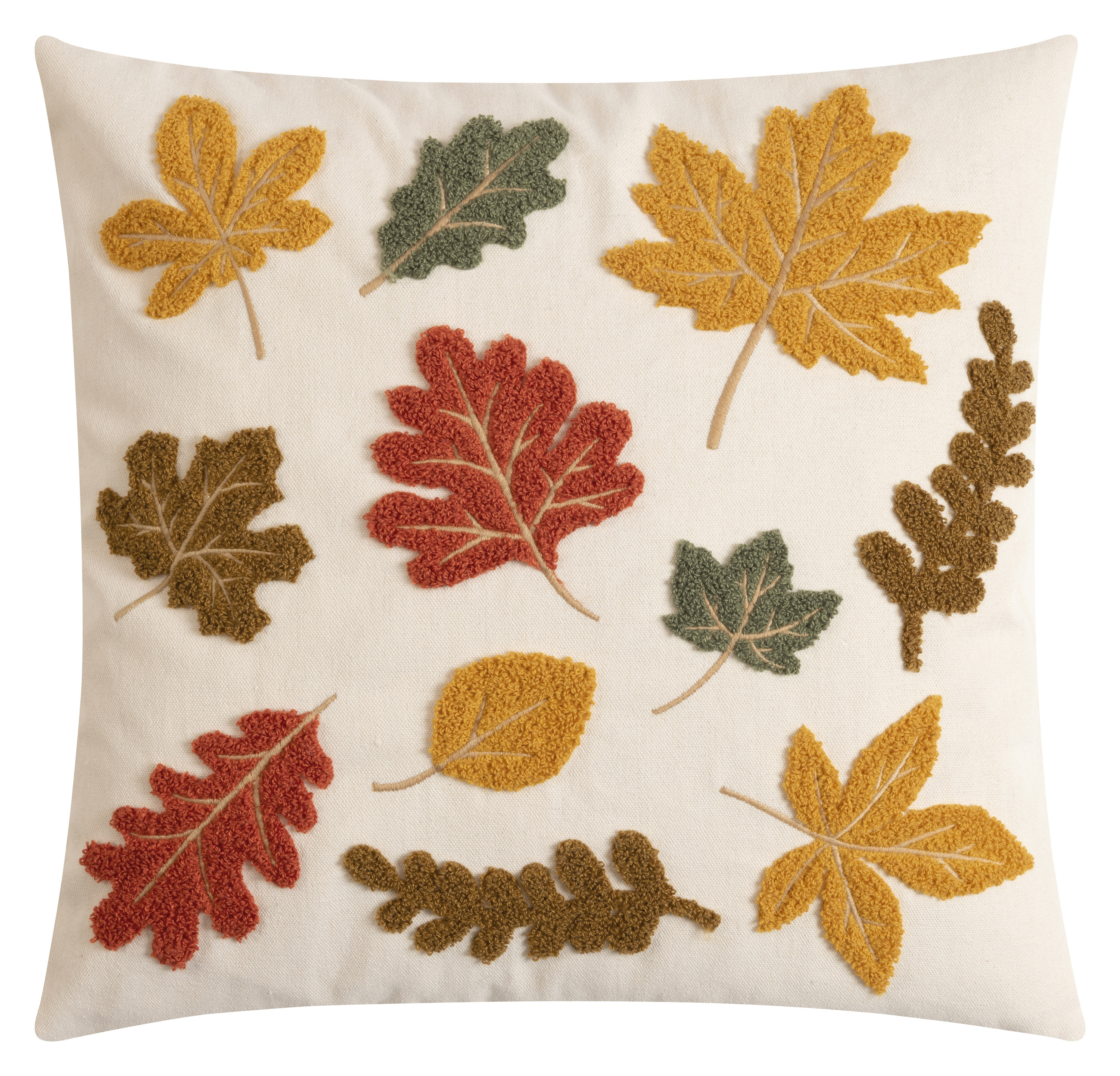 Housse de coussin motif feuillage tufté INDIAN SUMMER, MAGMA HEIMTEX