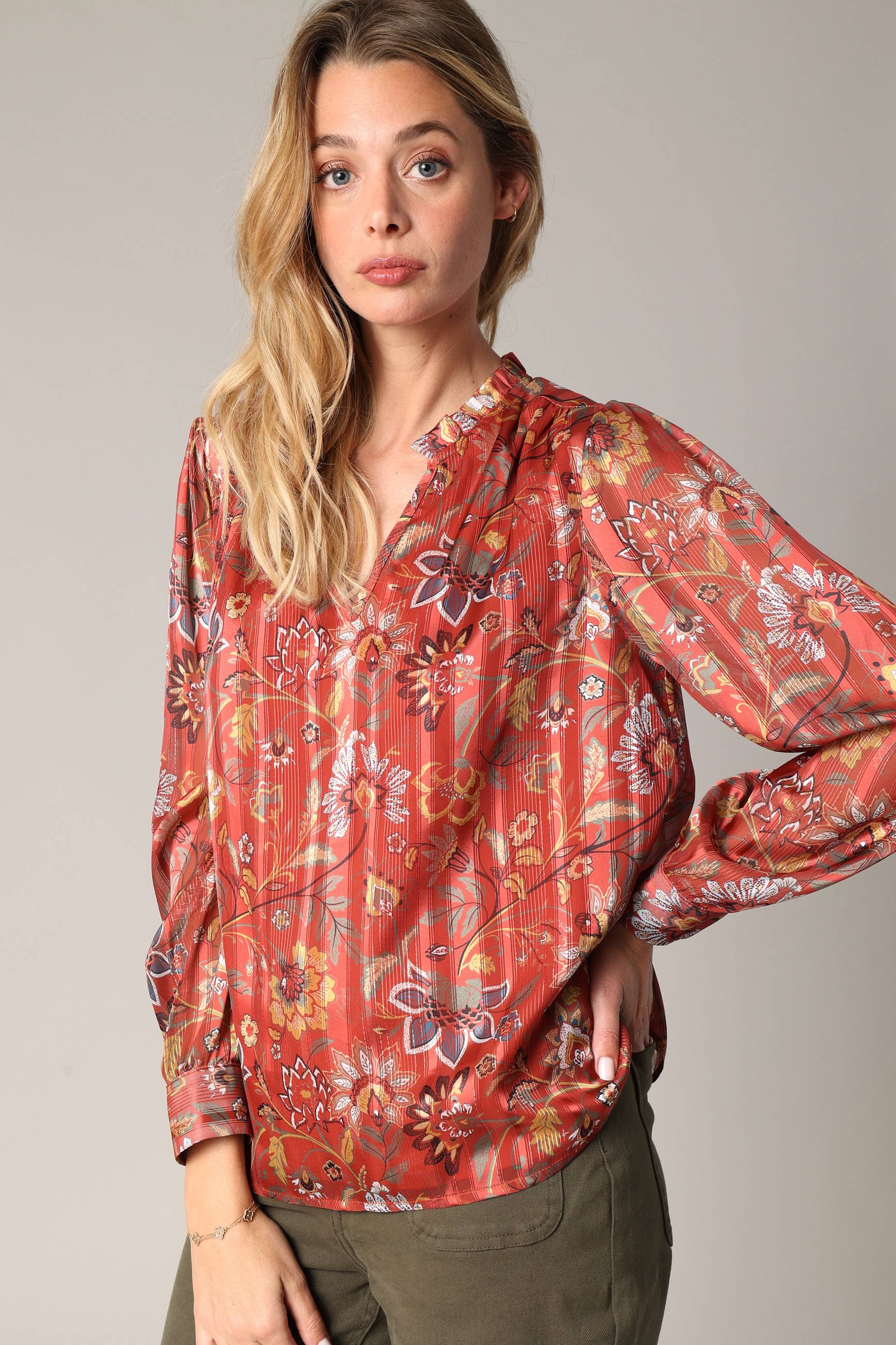 Blouse fluide à motif floral LORITA, DEELUXE