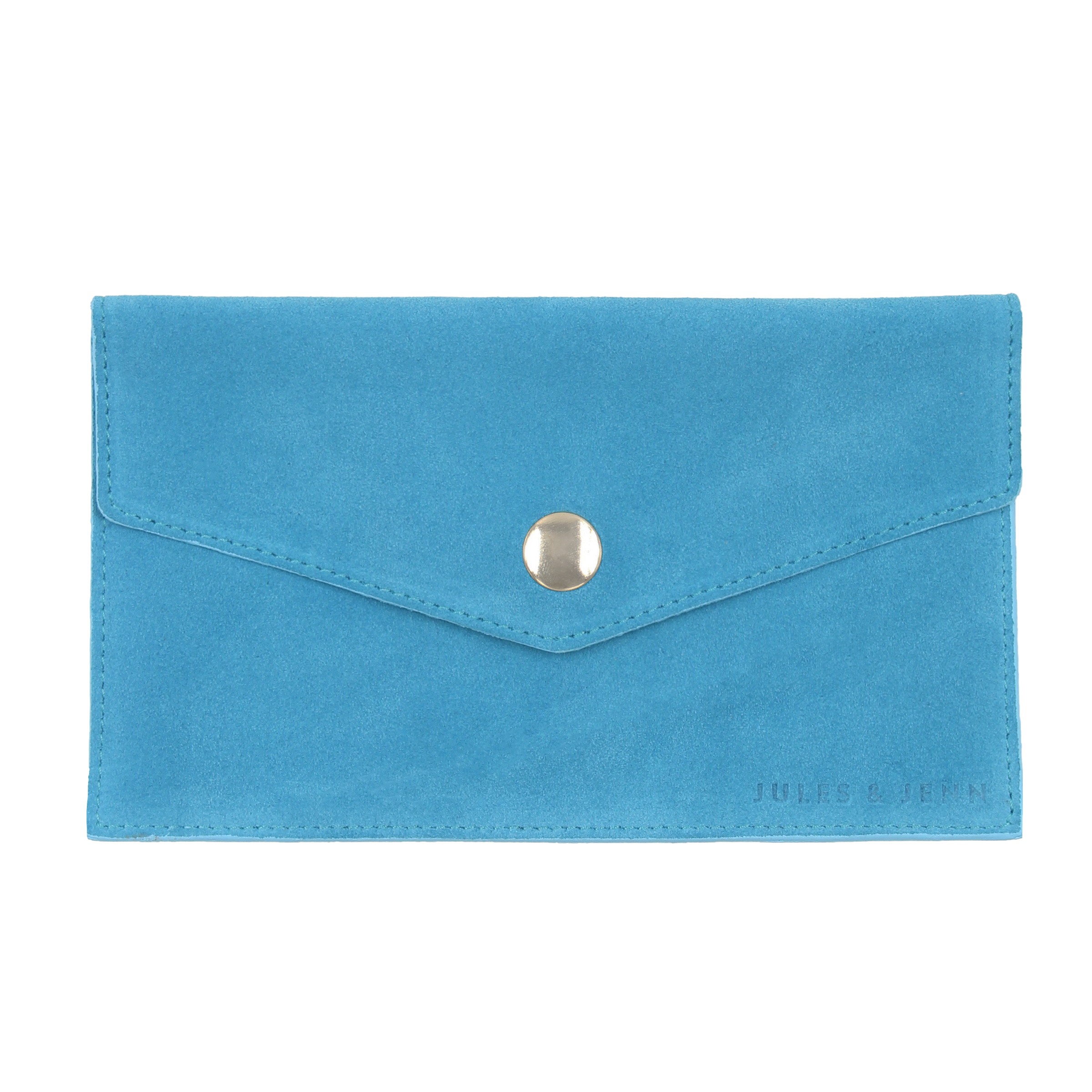 Pochette enveloppe cuir daim upcyclé, JULES & JENN