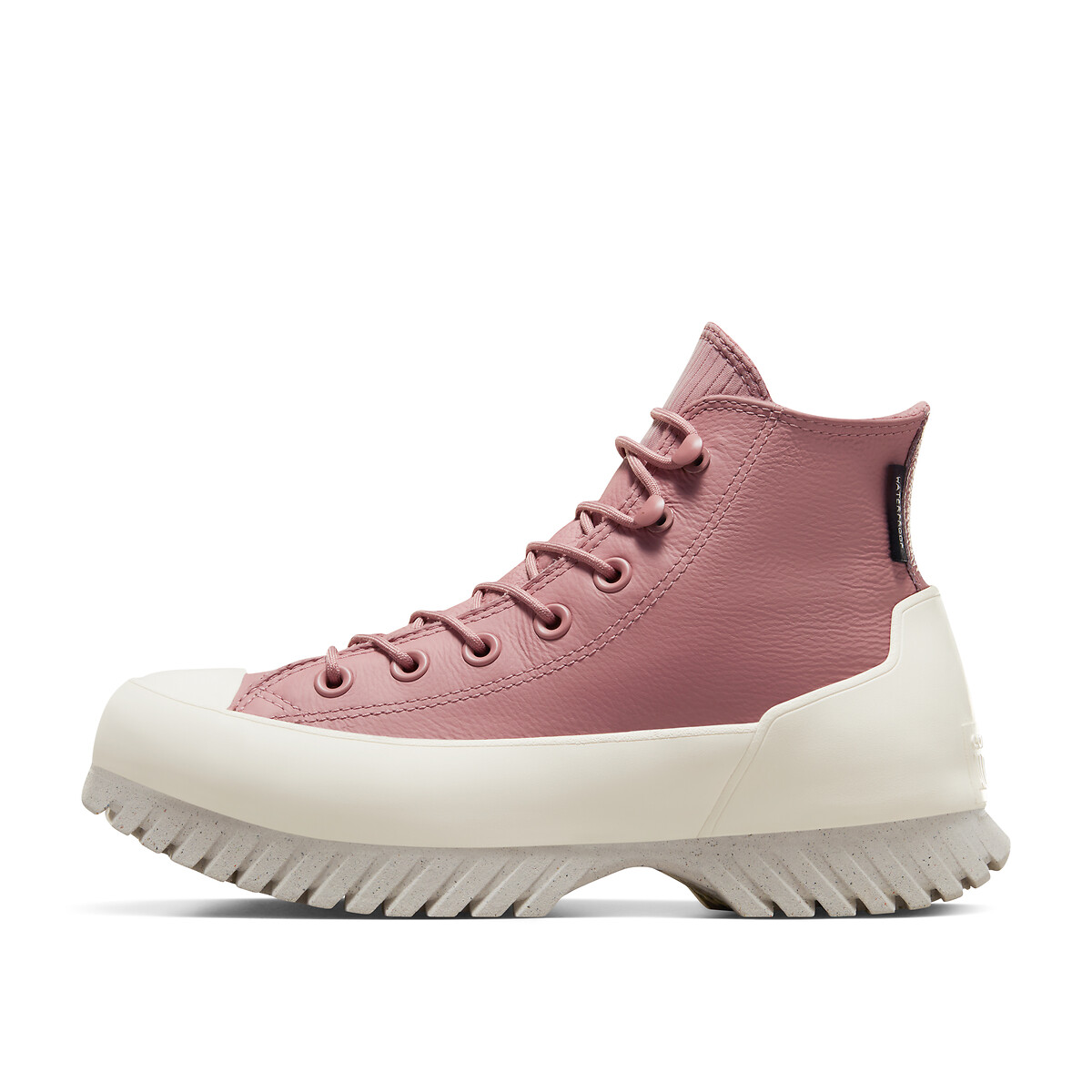 Light pink leather converse sales
