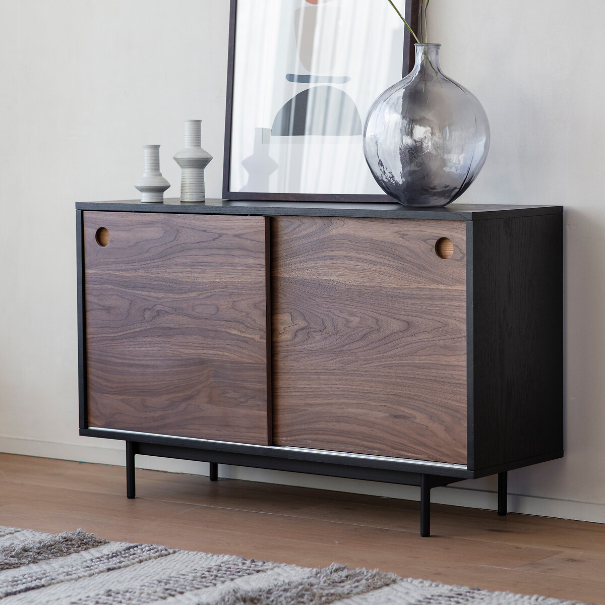 Walnut and online grey sideboard