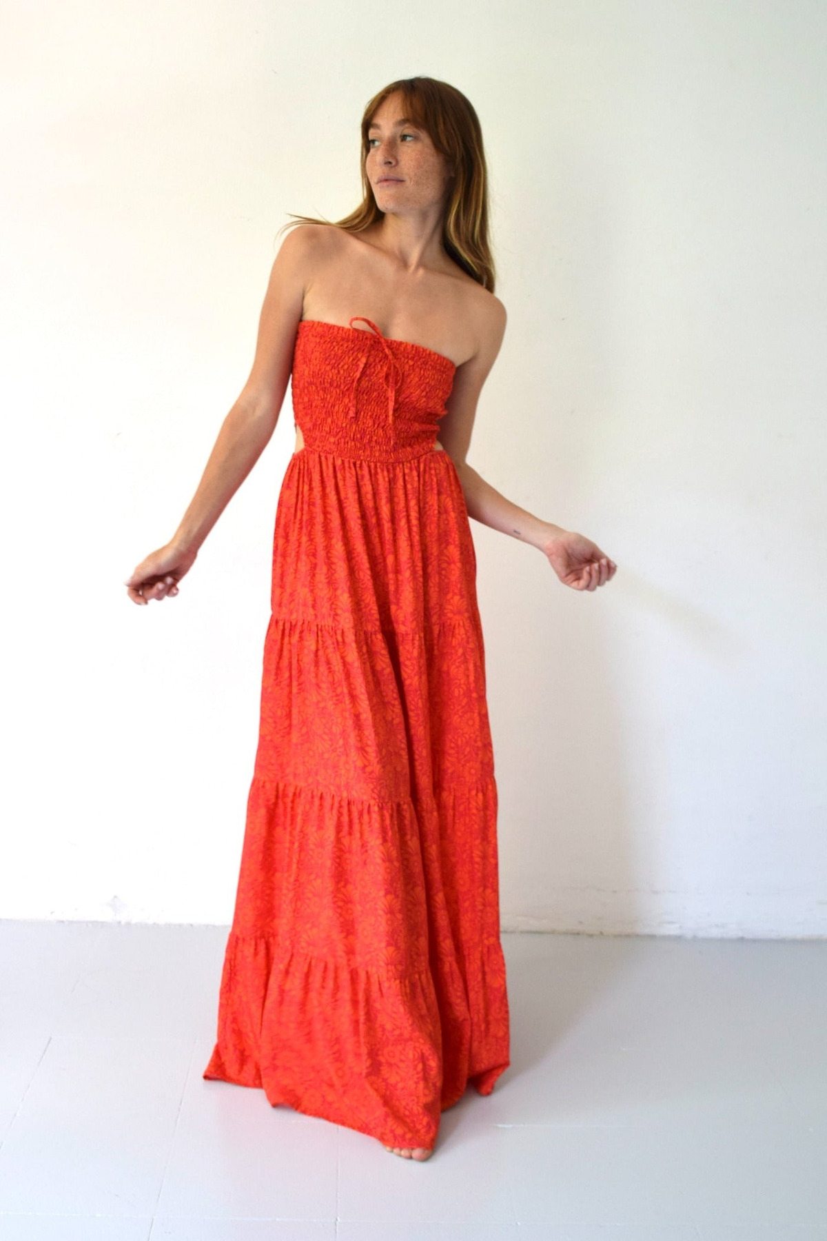 Robe longue bustier marguerites CASIOPEA, MINDTRAVELER