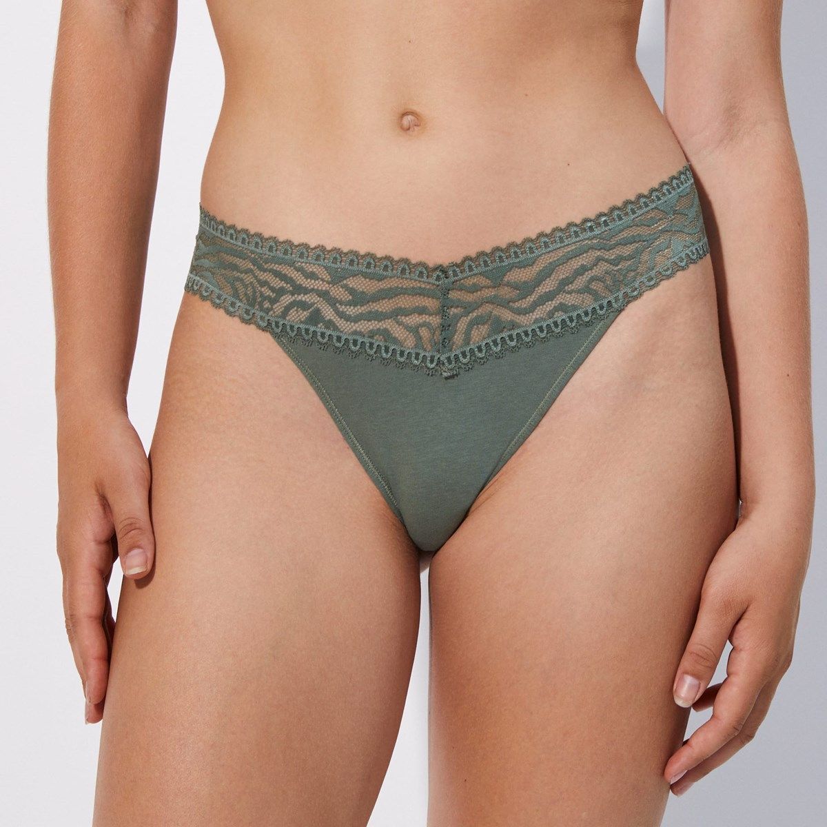 Tanga coton on sale dentelle