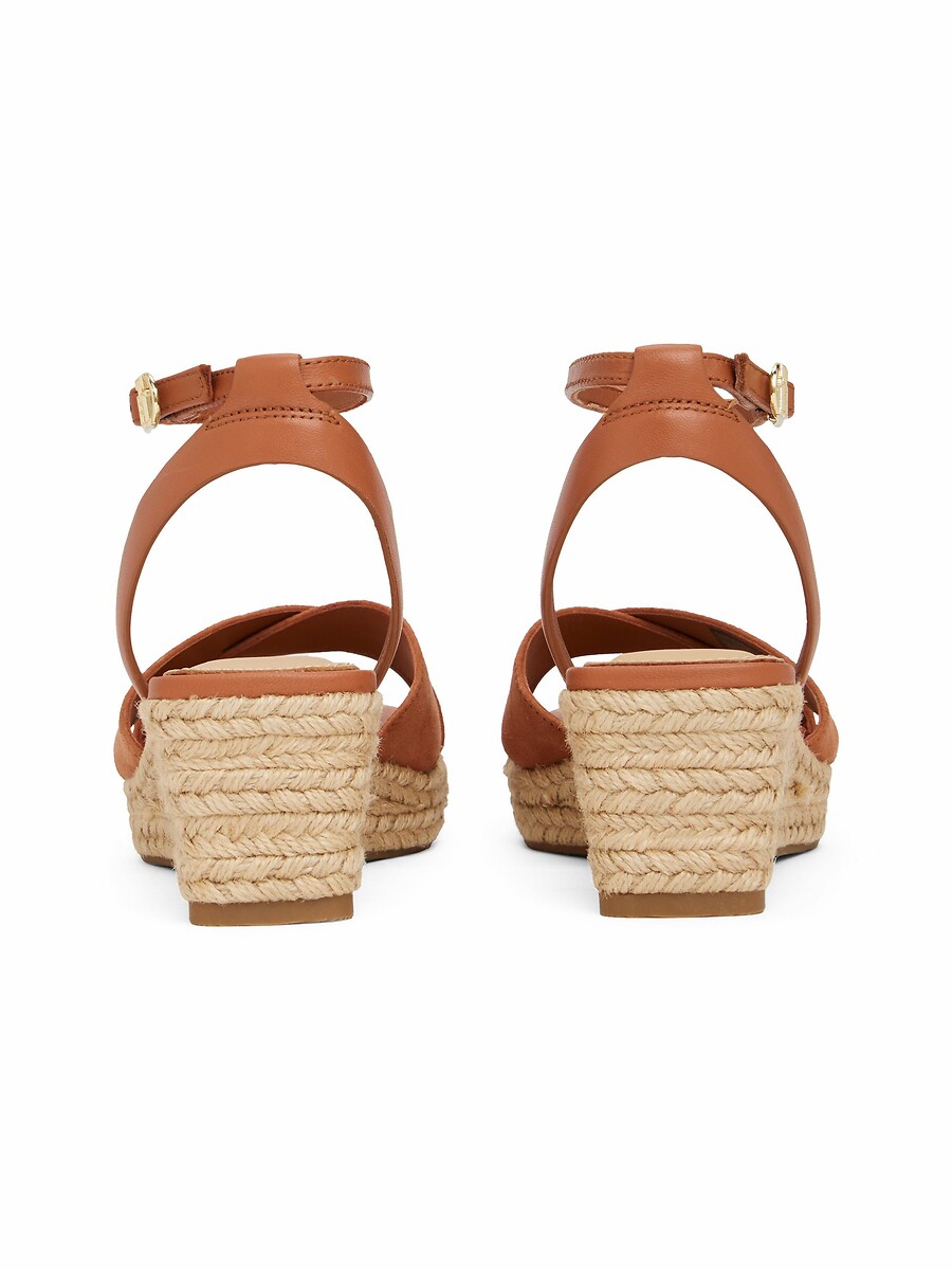 Tommy Hilfiger Sandalias con tacón en cuña de piel — foto 6