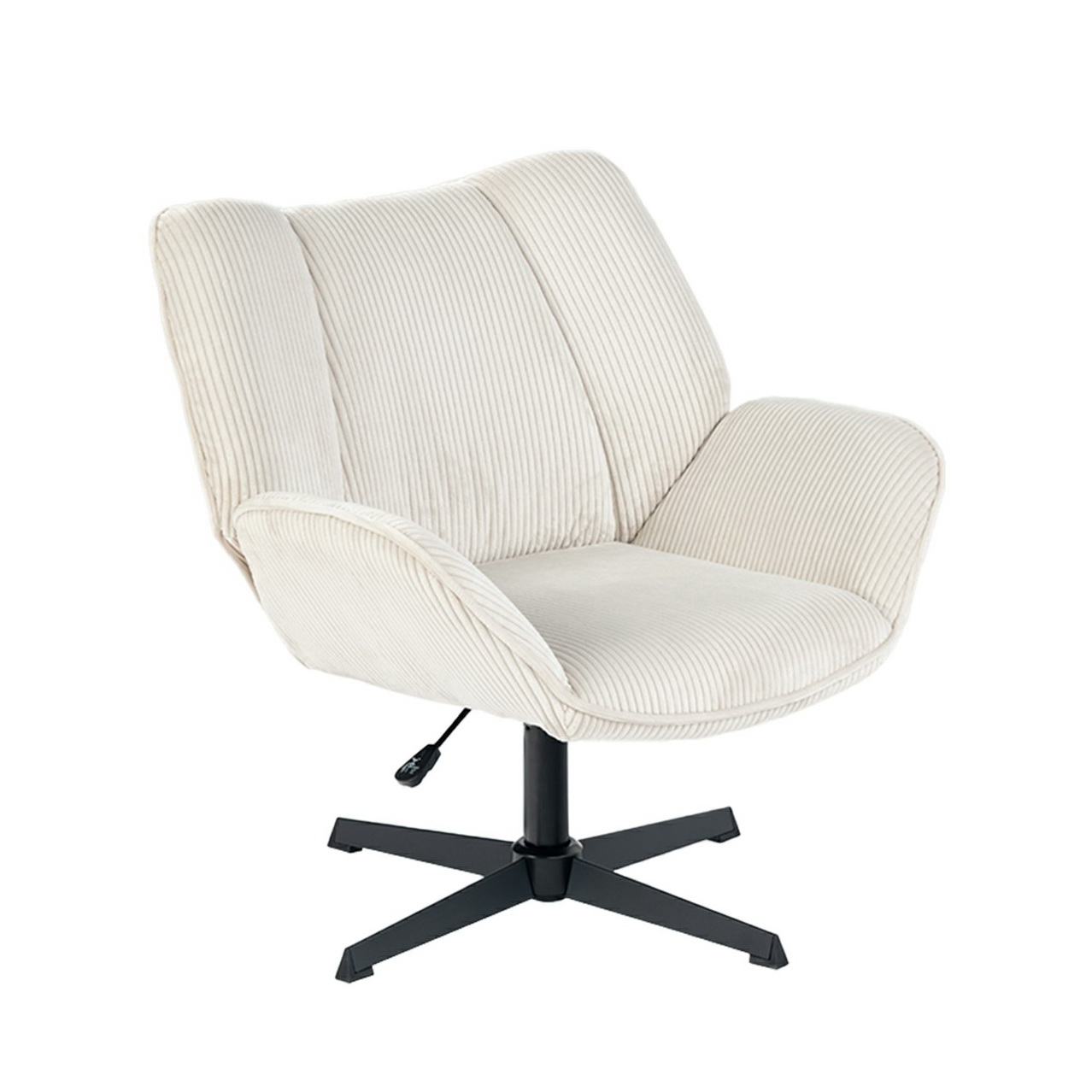 Fauteuil relax réglable et rotatif en velours côtelé, DUROTHIL, MEUBLES COSY