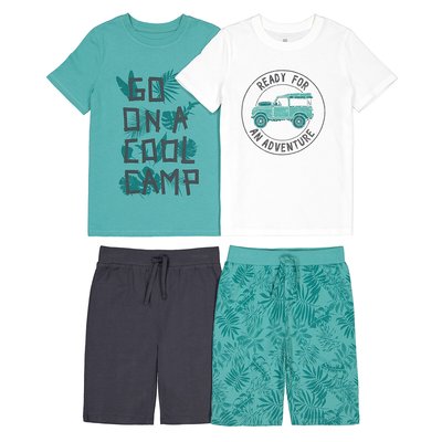 Pack of 2 Short Pyjamas in Cotton LA REDOUTE COLLECTIONS
