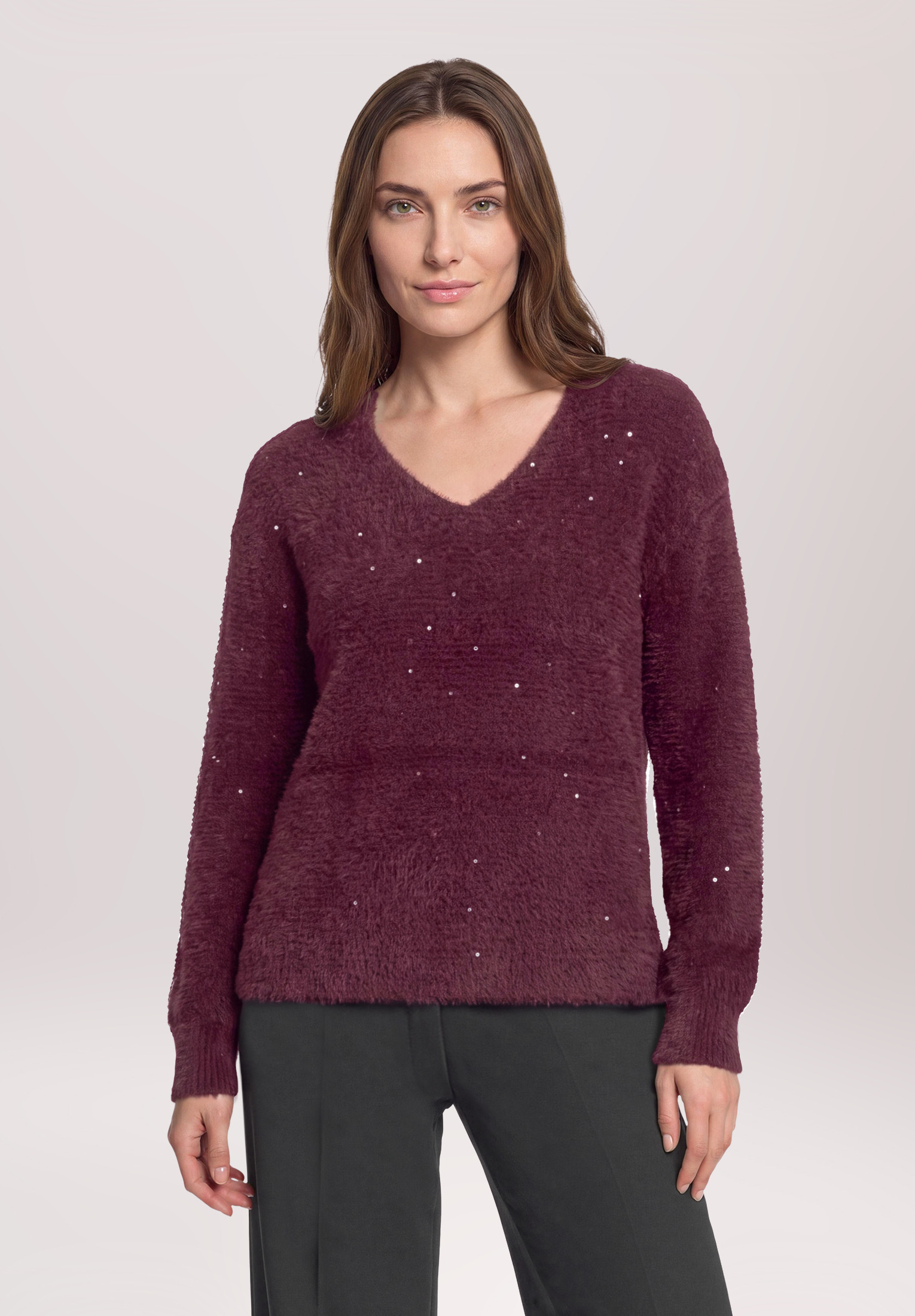 Pull-over en maille à encolure en v, BETTY BARCLAY