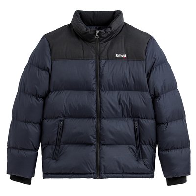 Utah Two-Tone Padded Puffer Jacket with High Neck SCHOTT