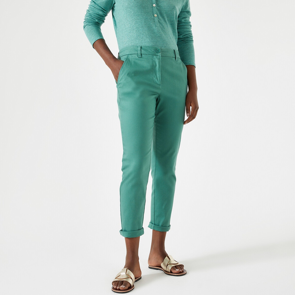 Chino kaki sales femme